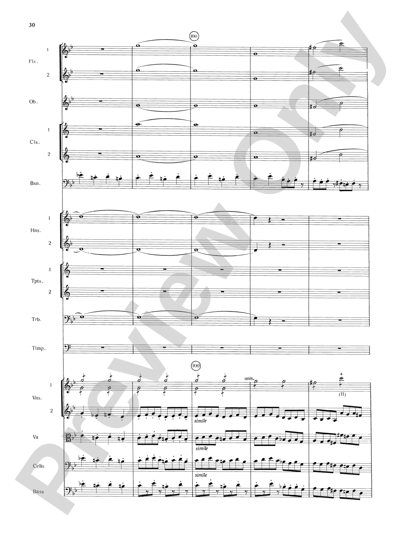 Mozart's Symphony No. 25 in G Minor, 3rd & 4th Movements: Full Orchestra Conductor Score & Parts