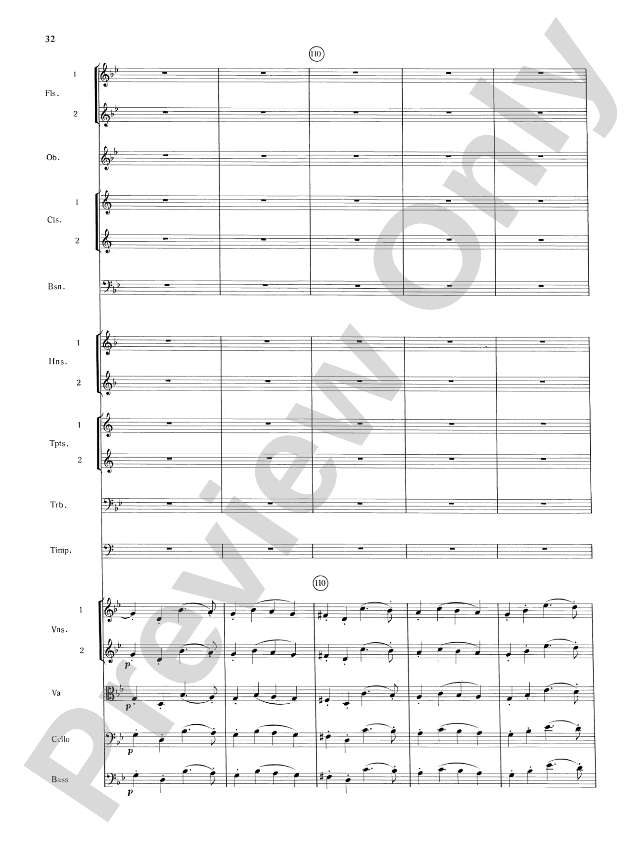 Mozart's Symphony No. 25 in G Minor, 3rd & 4th Movements: Full Orchestra Conductor Score & Parts