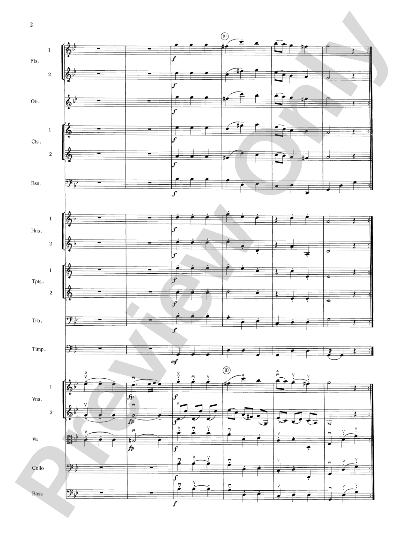 Mozart's Symphony No. 25 in G Minor, 3rd & 4th Movements: Full Orchestra Conductor Score & Parts