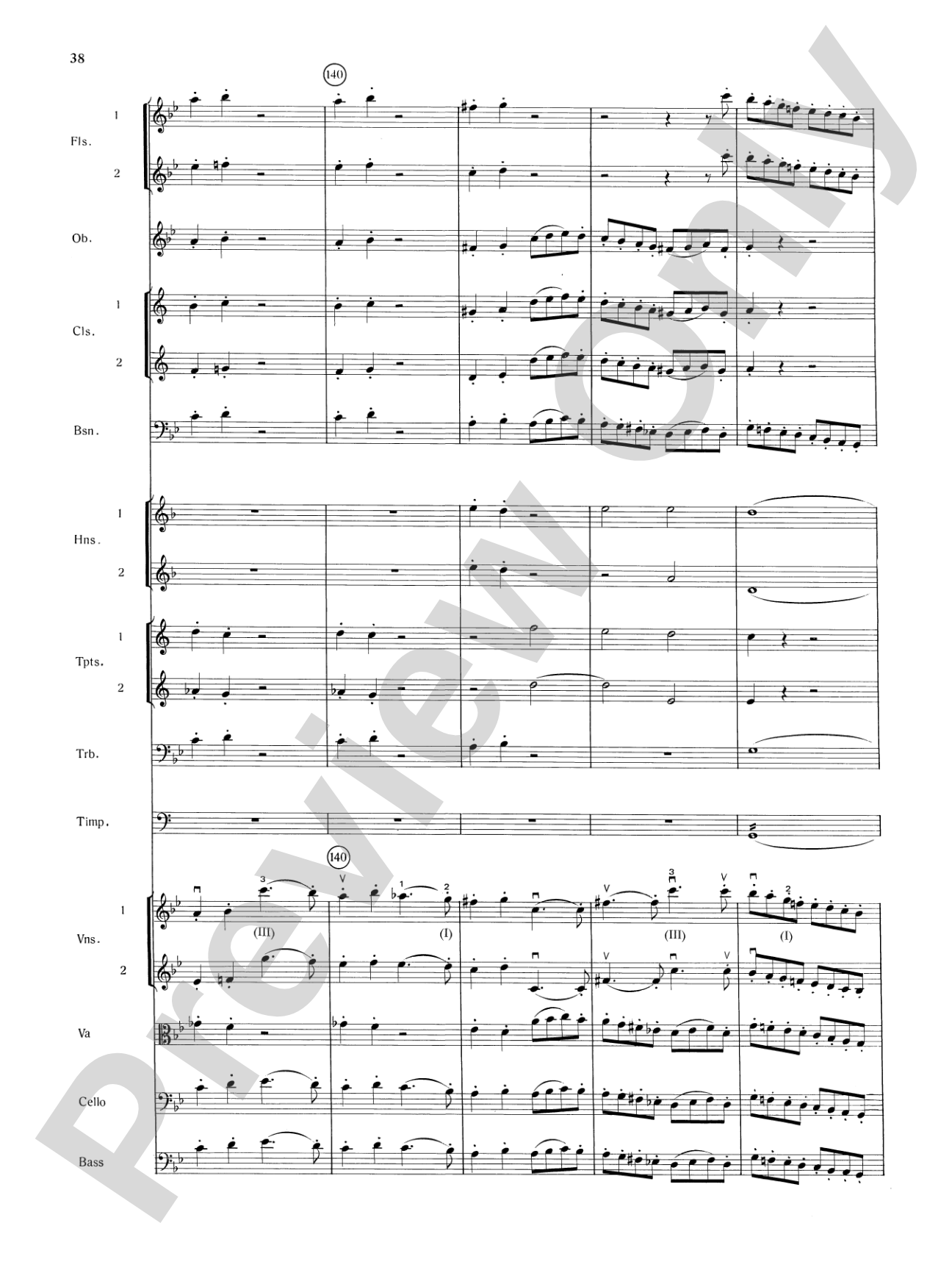 Mozart's Symphony No. 25 in G Minor, 3rd & 4th Movements: Full Orchestra Conductor Score & Parts