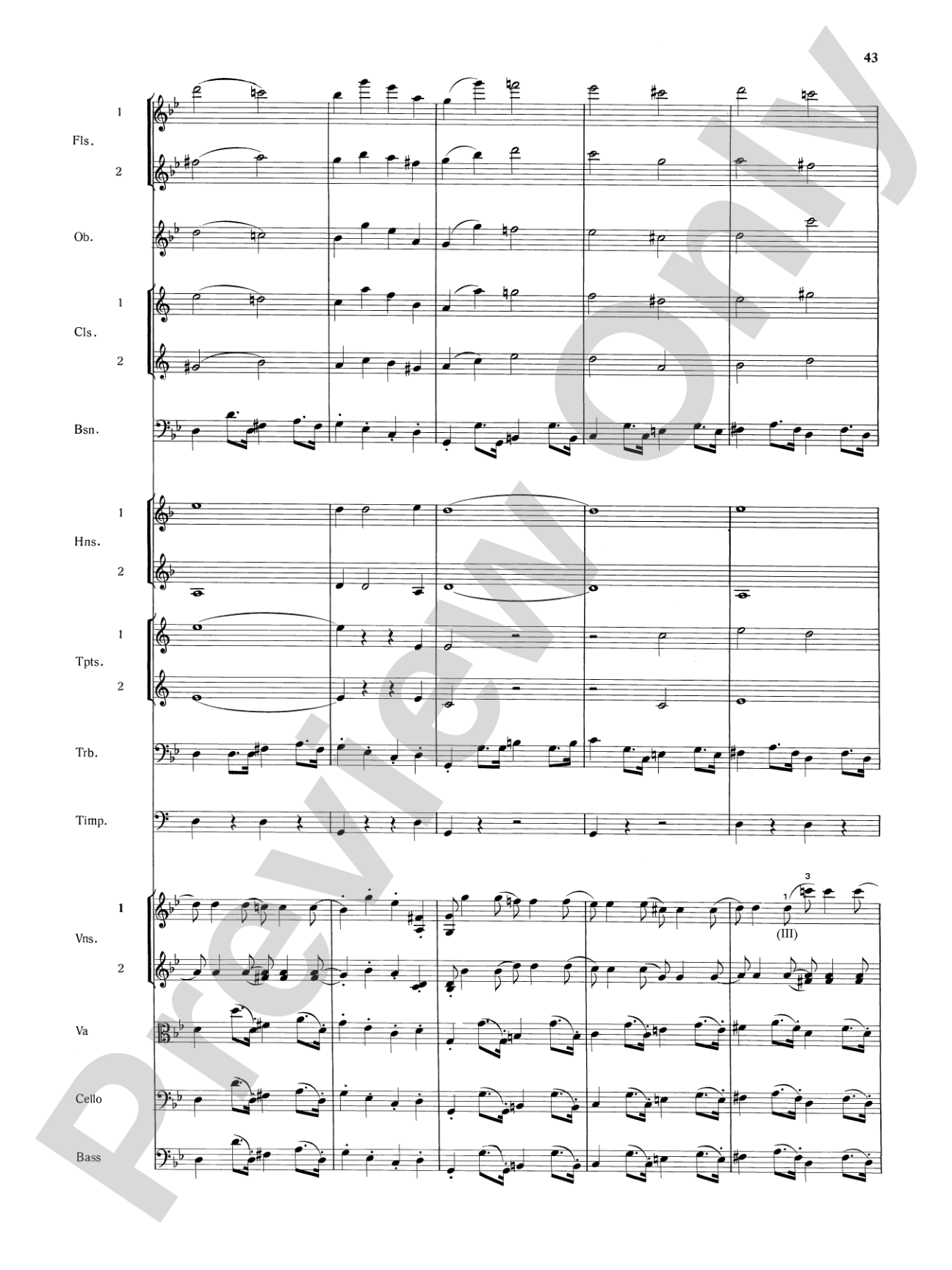 Mozart's Symphony No. 25 in G Minor, 3rd & 4th Movements: Full Orchestra Conductor Score & Parts