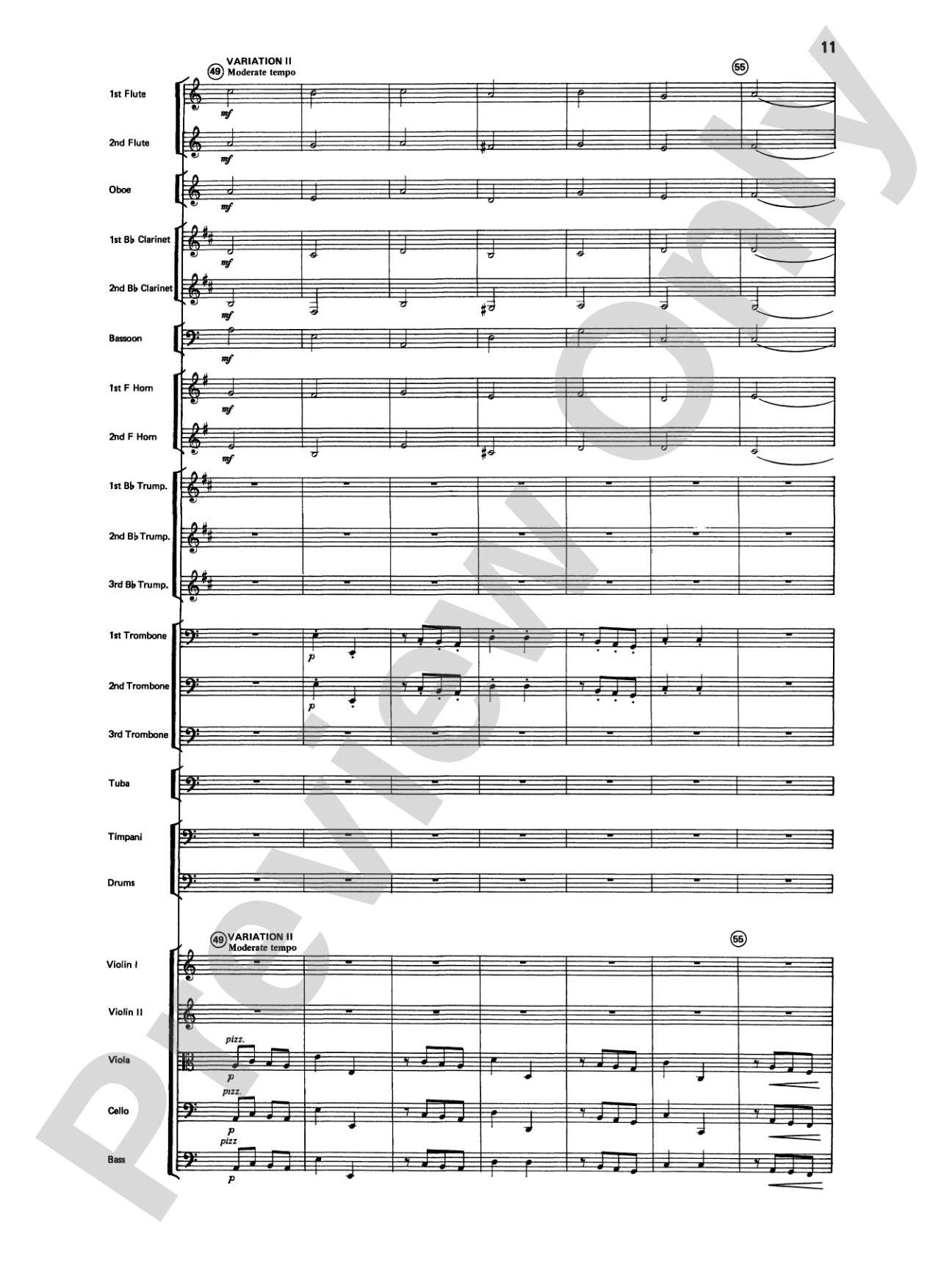 Variations on a Paganini Theme: Full Orchestra Conductor Score & Parts