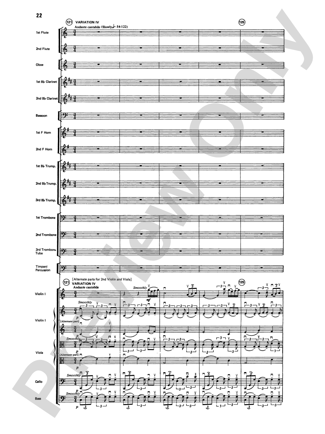 Variations on a Paganini Theme: Full Orchestra Conductor Score & Parts