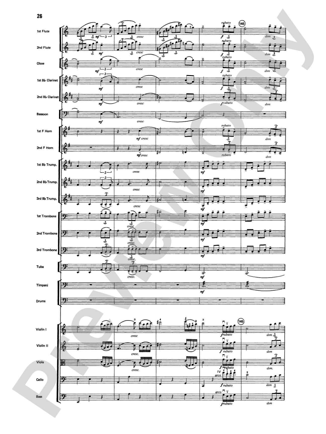 Variations on a Paganini Theme: Full Orchestra Conductor Score & Parts
