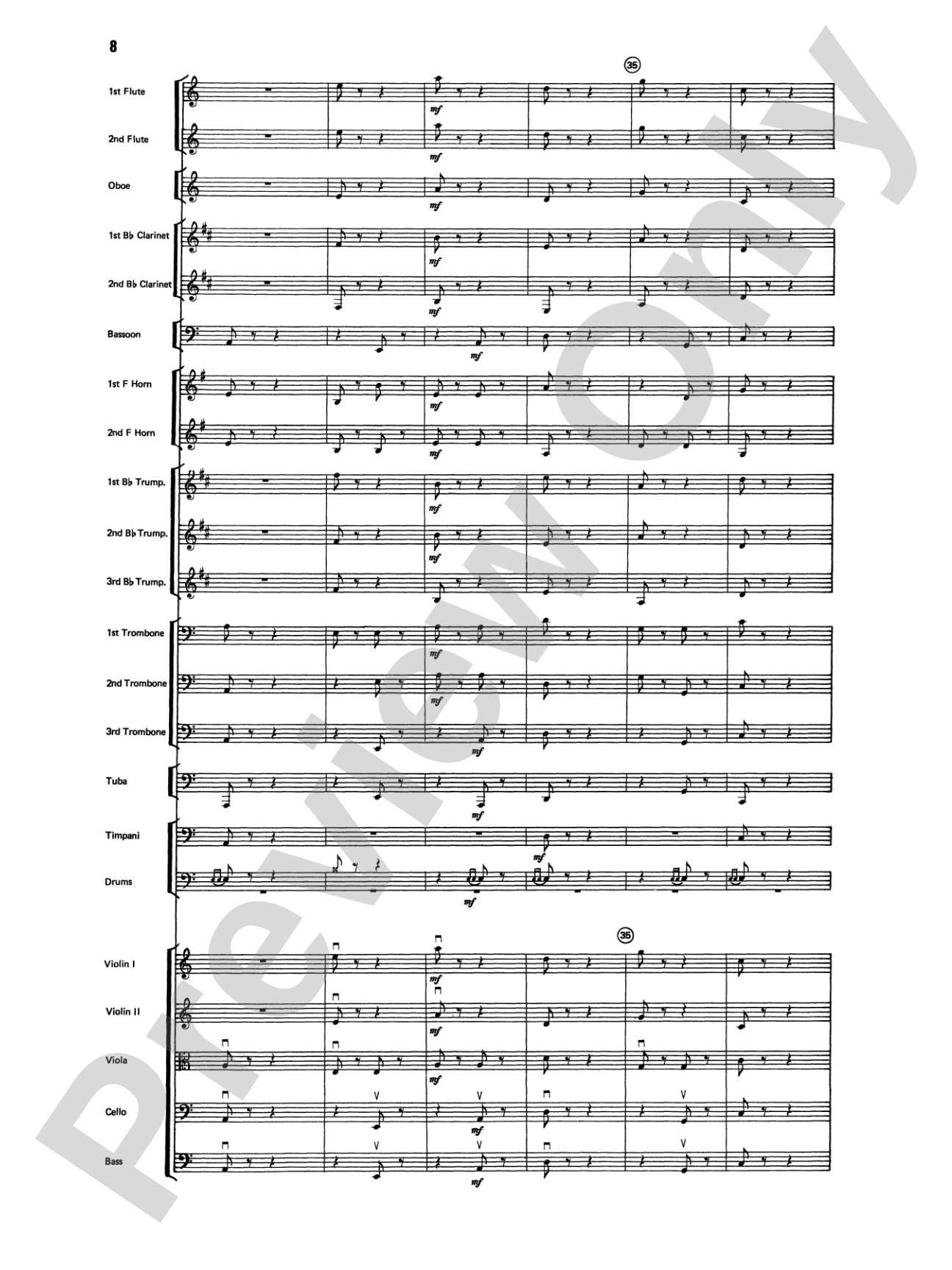 Variations on a Paganini Theme: Full Orchestra Conductor Score & Parts