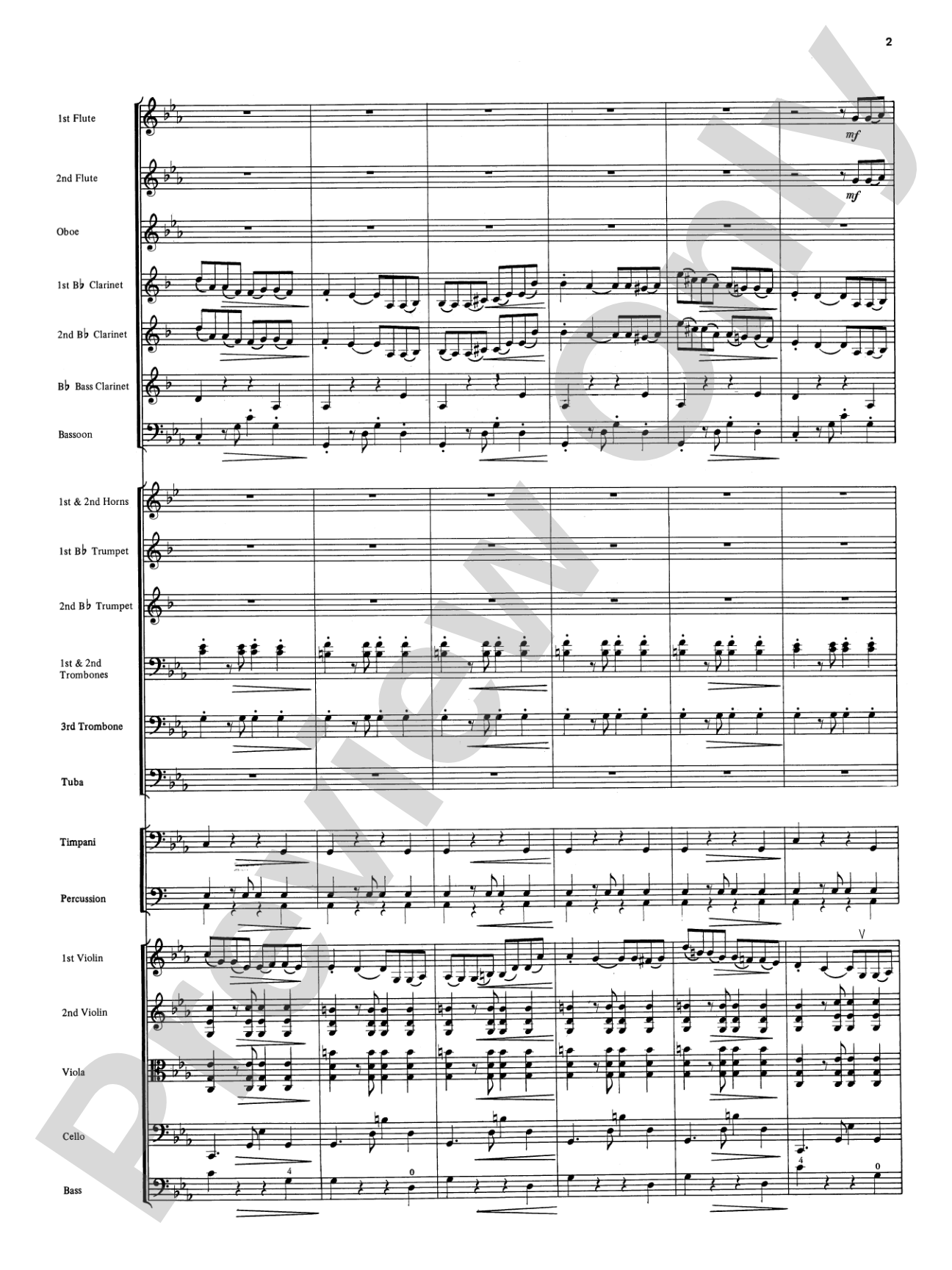 Two South American Tangos: Full Orchestra Conductor Score & Parts