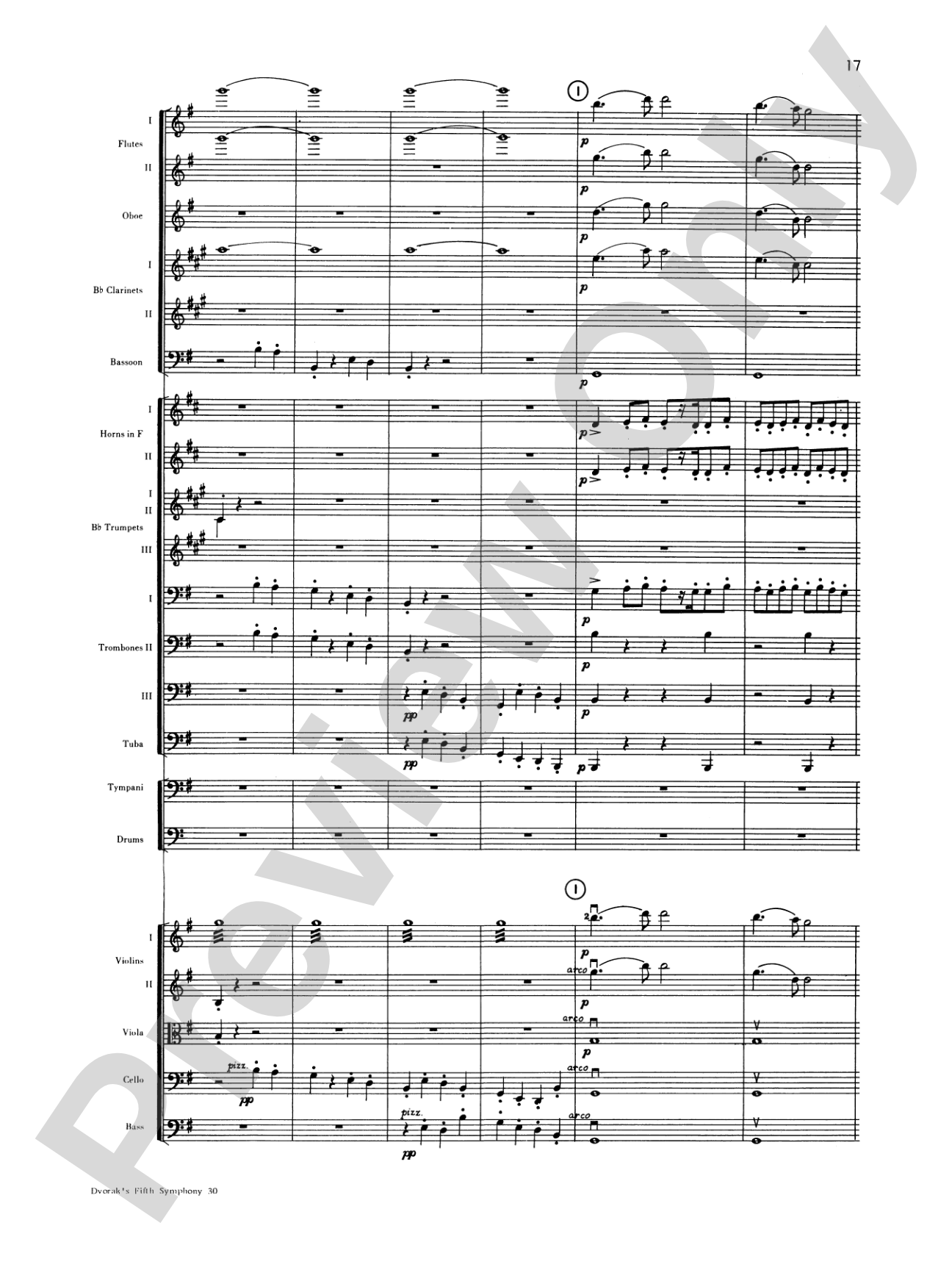 Dvorák's 5th Symphony ("New World," 4th Movement): Full Orchestra Conductor Score & Parts