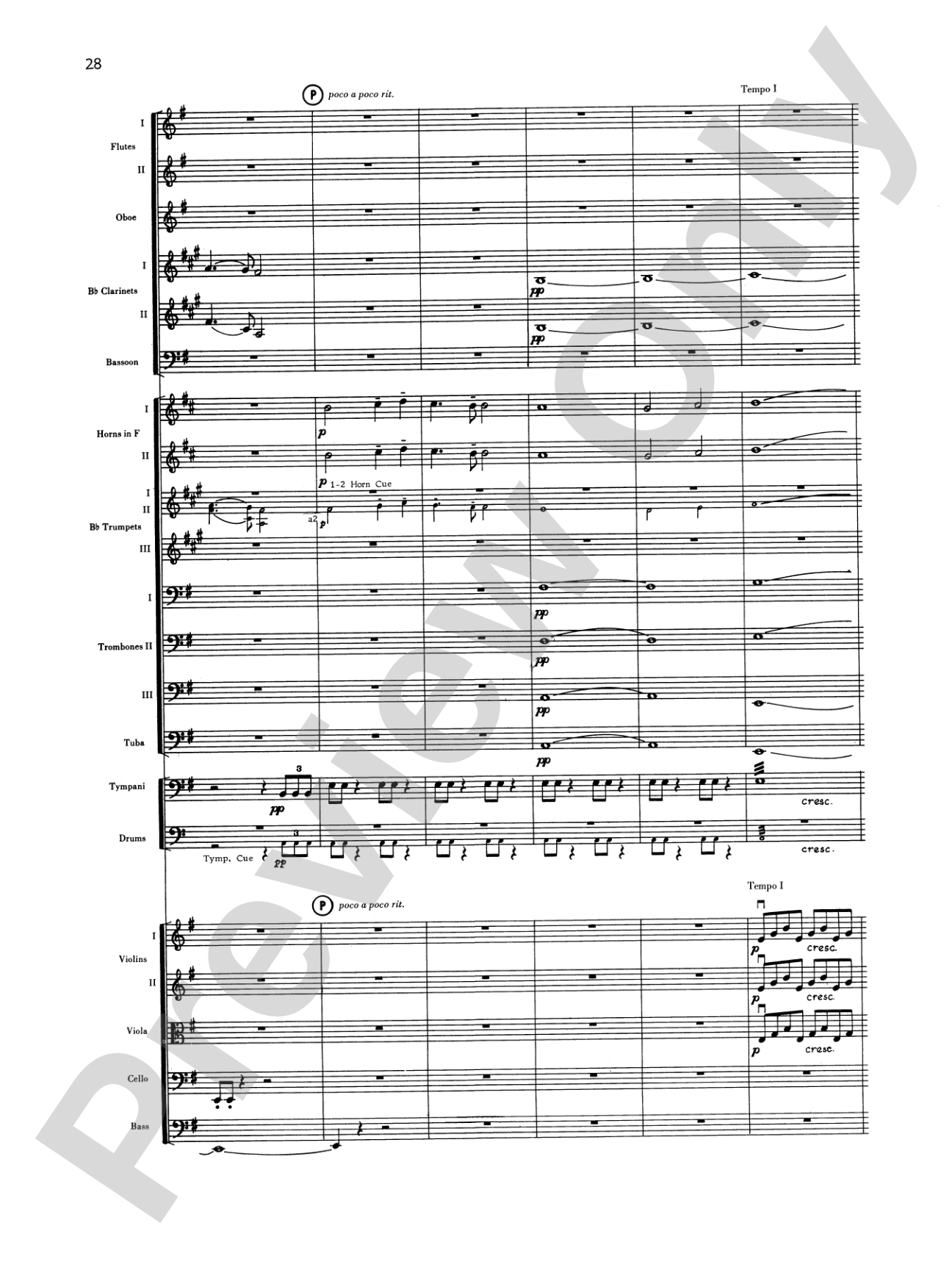 Dvorák's 5th Symphony ("New World," 4th Movement): Full Orchestra Conductor Score & Parts