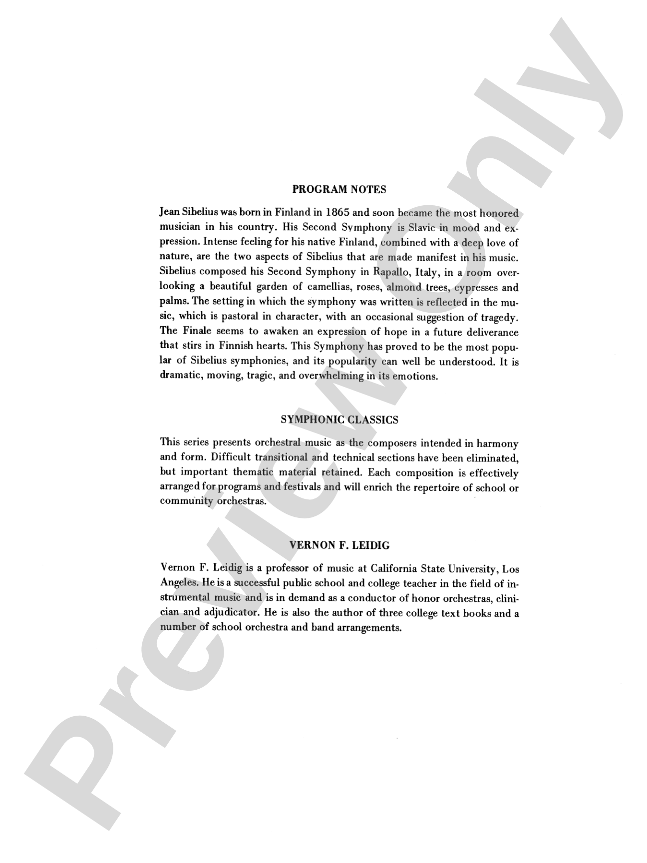 Sibelius's 2nd Symphony, 4th Movement: Full Orchestra Conductor Score & Parts