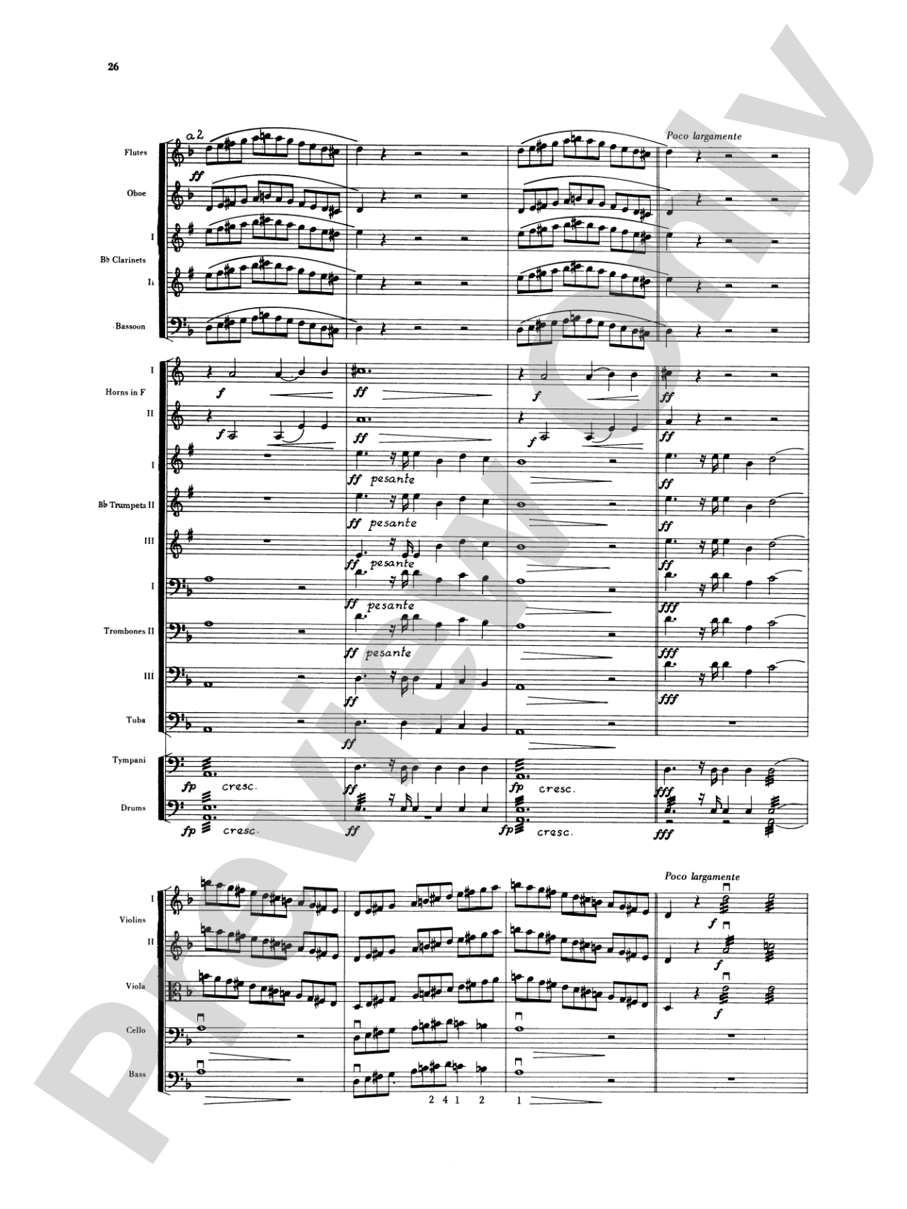 Sibelius's 2nd Symphony, 4th Movement: Full Orchestra Conductor Score & Parts