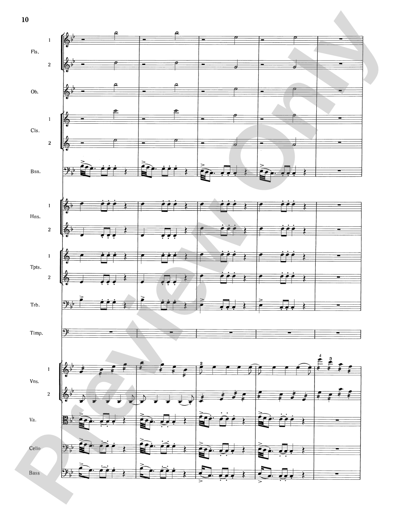 Mozart's Symphony No. 25 in G Minor, 1st & 2nd Movements: Full Orchestra Conductor Score & Parts