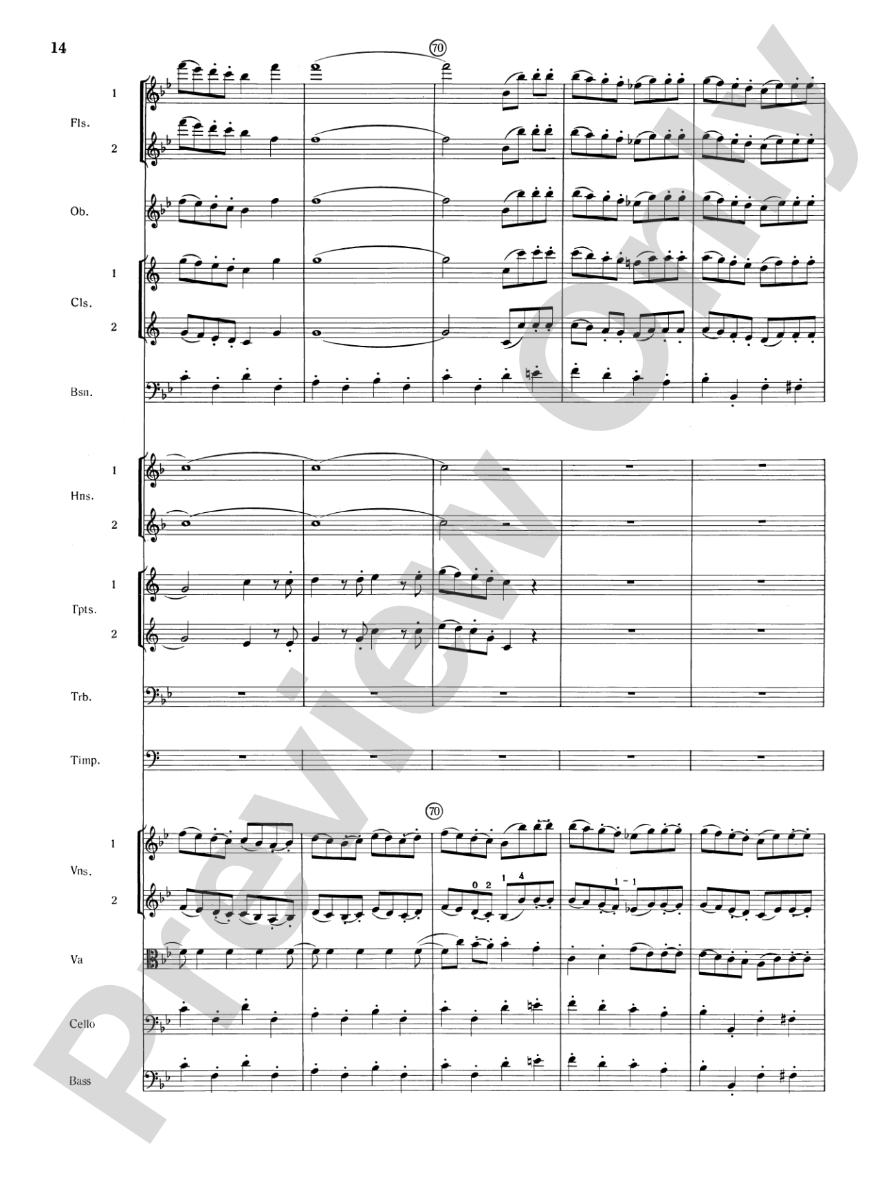 Mozart's Symphony No. 25 in G Minor, 1st & 2nd Movements: Full Orchestra Conductor Score & Parts