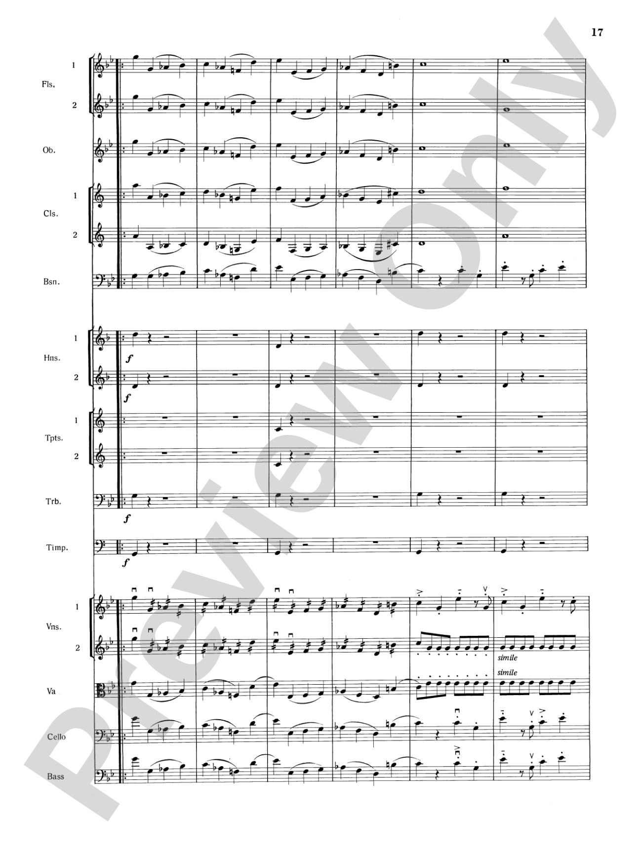 Mozart's Symphony No. 25 in G Minor, 1st & 2nd Movements: Full Orchestra Conductor Score & Parts