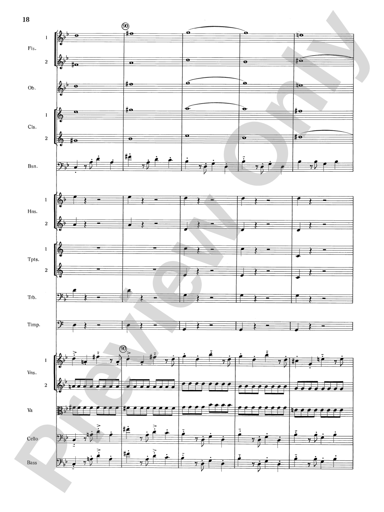 Mozart's Symphony No. 25 in G Minor, 1st & 2nd Movements: Full Orchestra Conductor Score & Parts