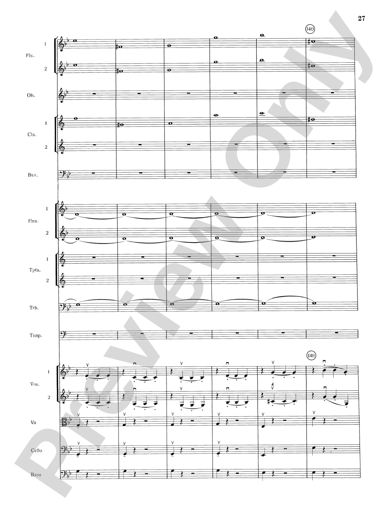 Mozart's Symphony No. 25 in G Minor, 1st & 2nd Movements: Full Orchestra Conductor Score & Parts