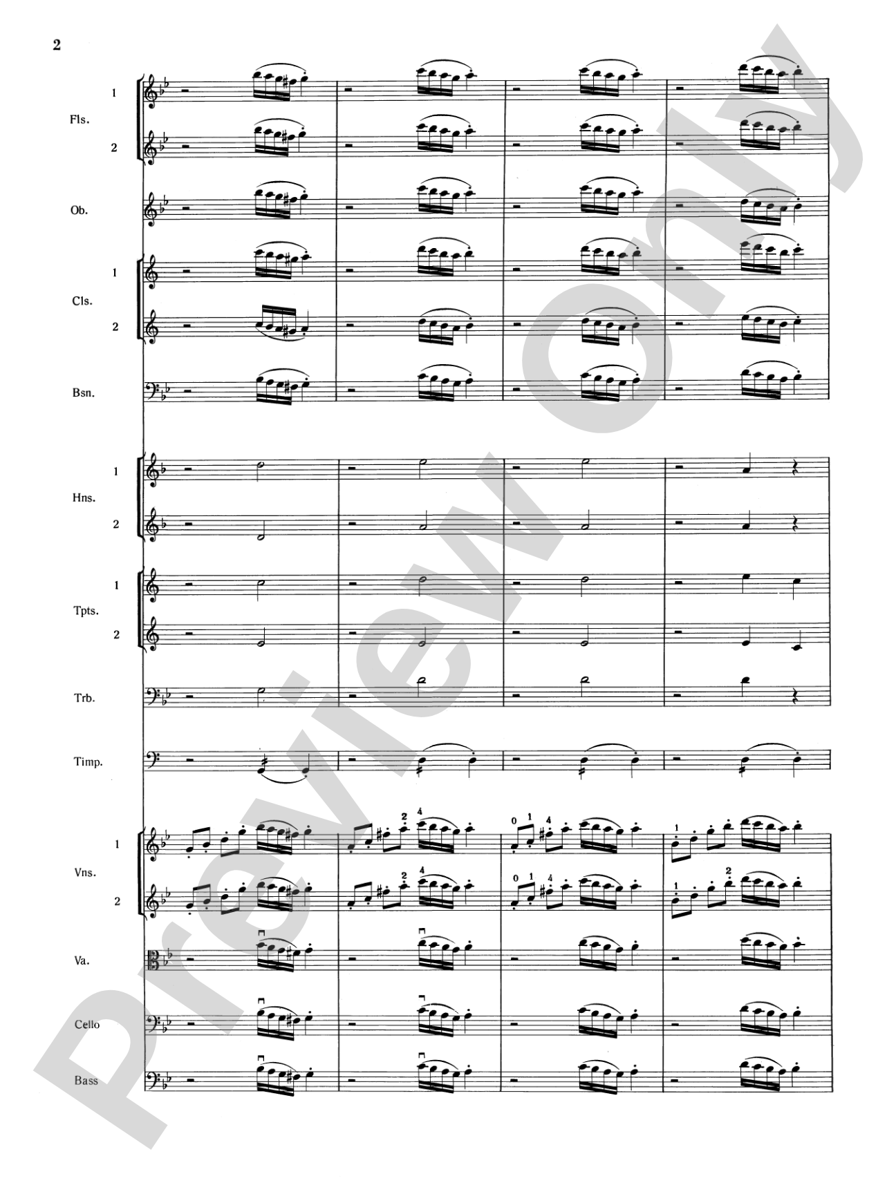 Mozart's Symphony No. 25 in G Minor, 1st & 2nd Movements: Full Orchestra Conductor Score & Parts