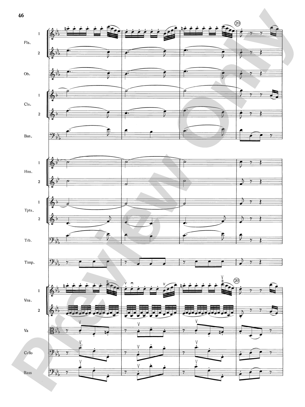 Mozart's Symphony No. 25 in G Minor, 1st & 2nd Movements: Full Orchestra Conductor Score & Parts