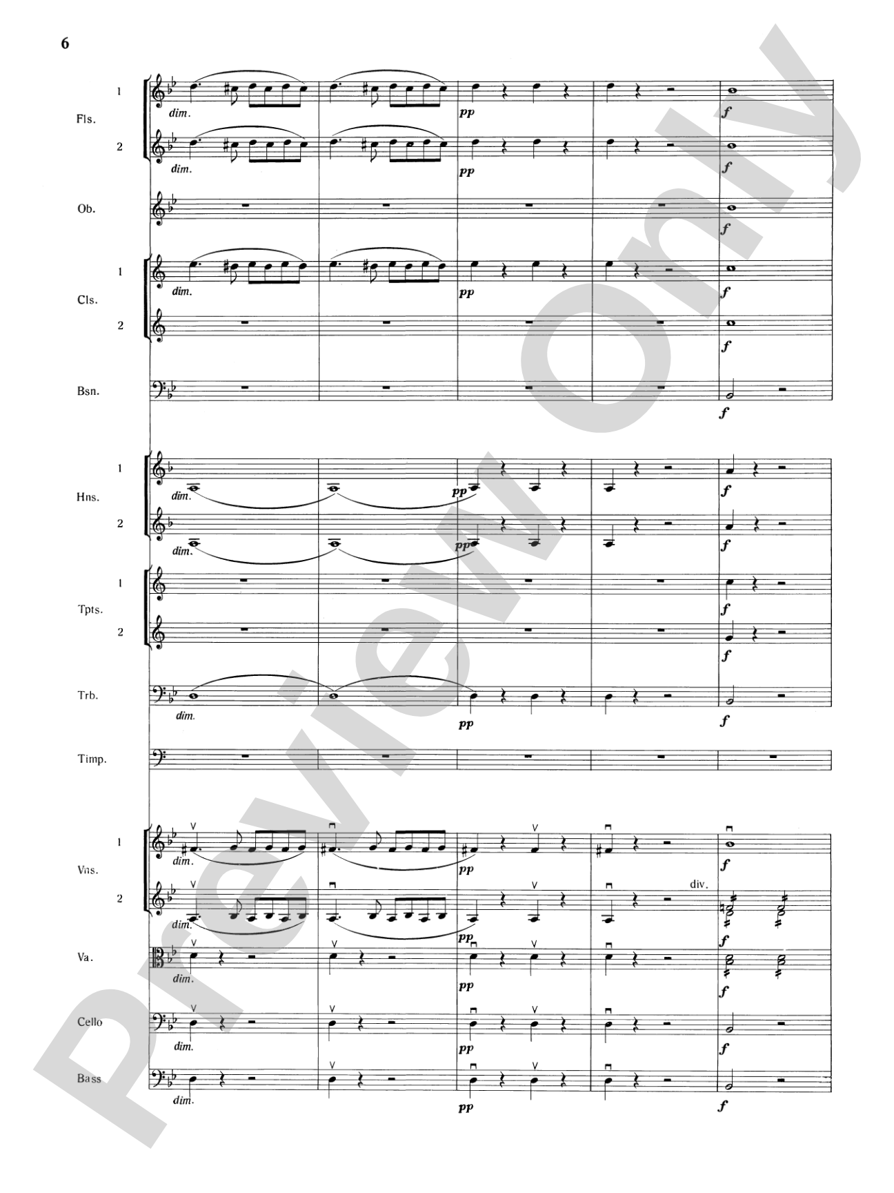 Mozart's Symphony No. 25 in G Minor, 1st & 2nd Movements: Full Orchestra Conductor Score & Parts