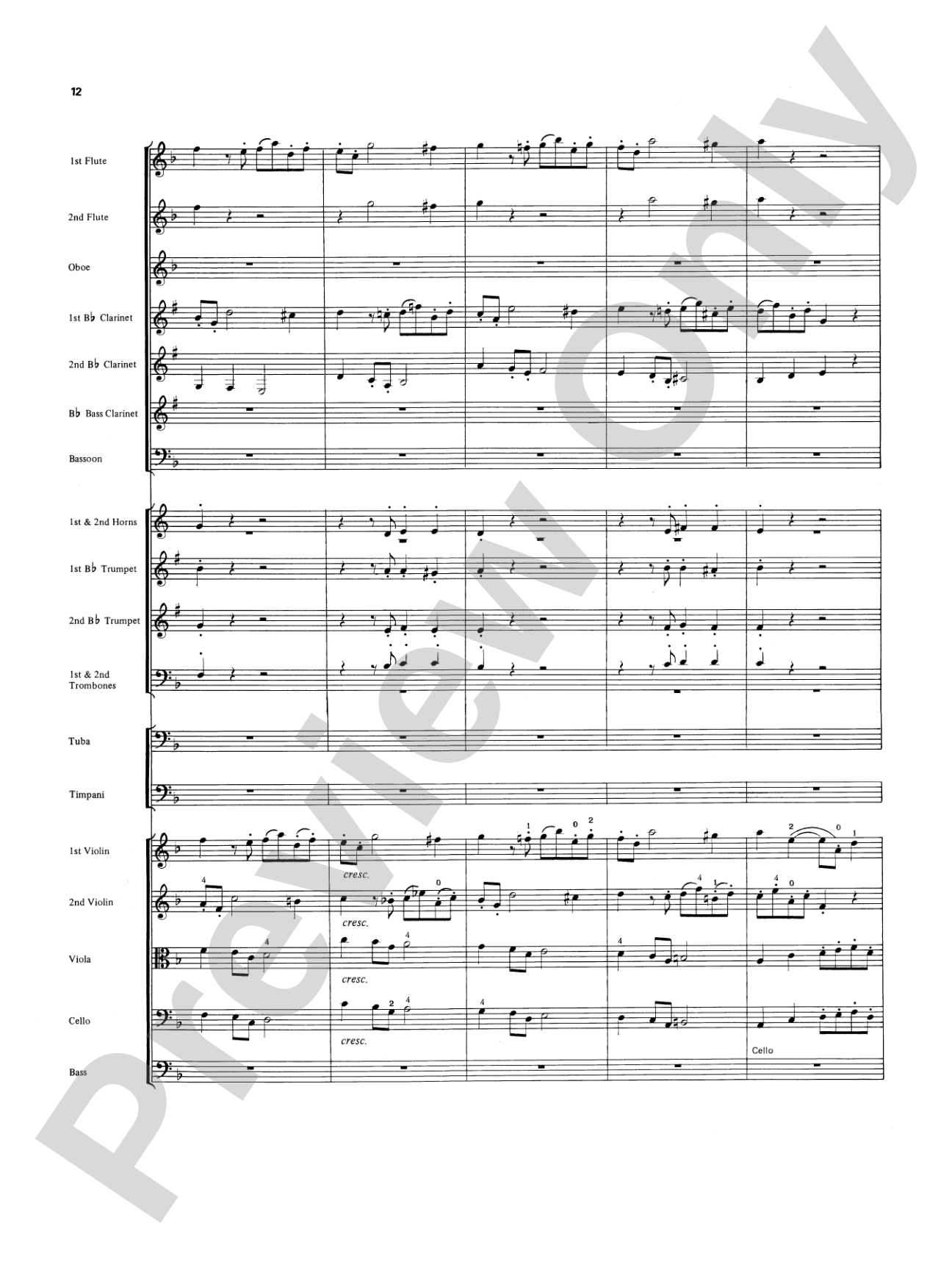 Overture in D minor (Concerto Grosso): Full Orchestra Conductor Score & Parts