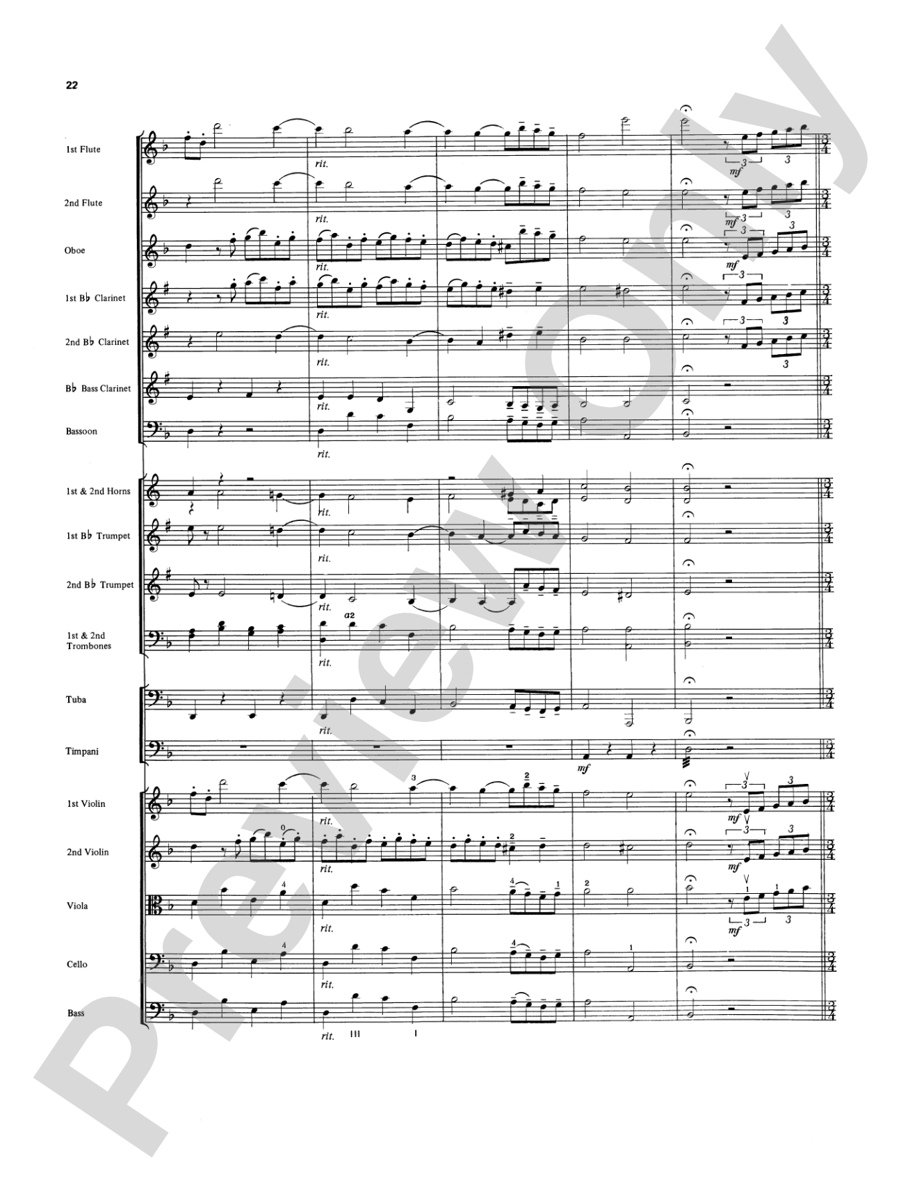 Overture in D minor (Concerto Grosso): Full Orchestra Conductor Score & Parts