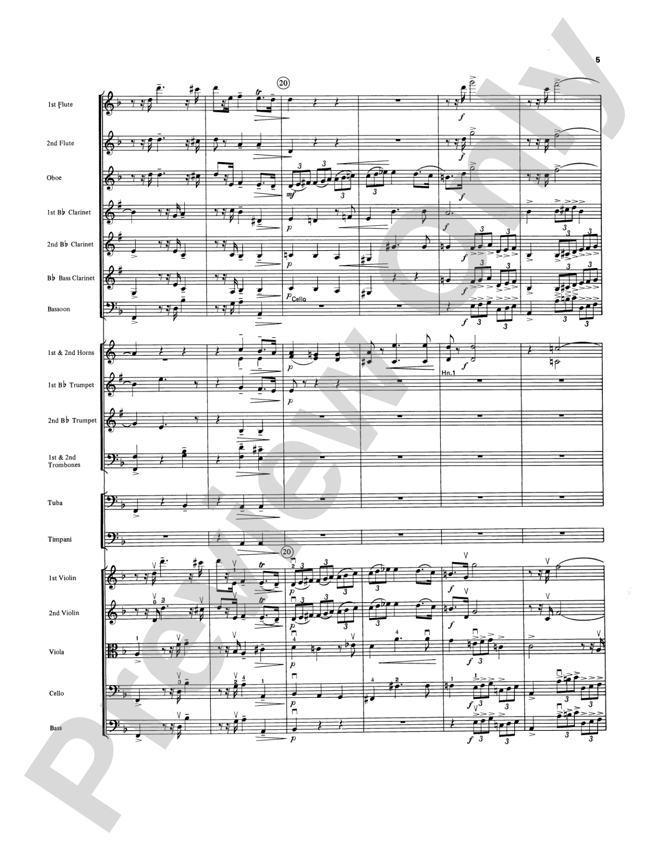 Overture in D minor (Concerto Grosso): Full Orchestra Conductor Score & Parts