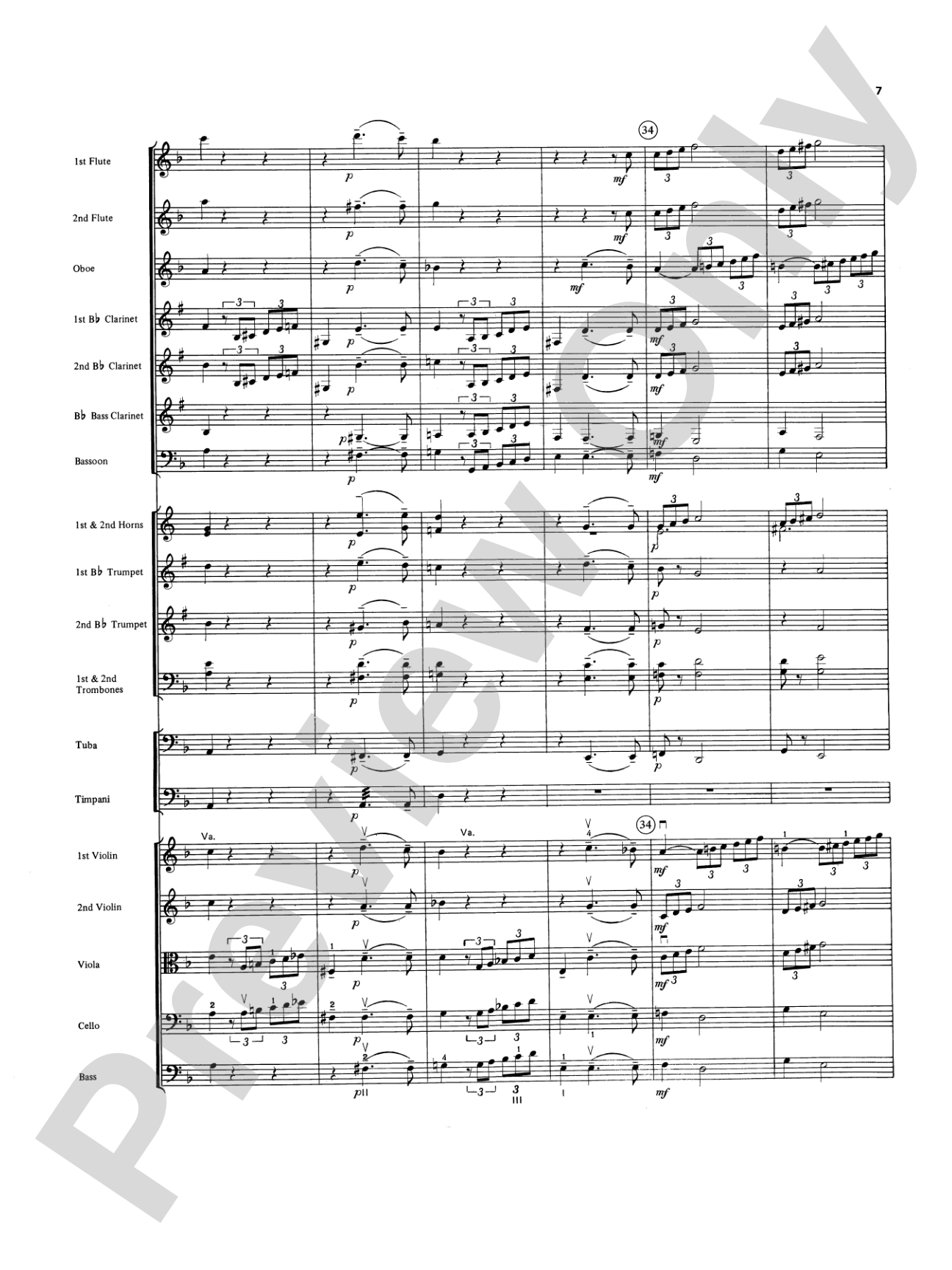 Overture in D minor (Concerto Grosso): Full Orchestra Conductor Score & Parts