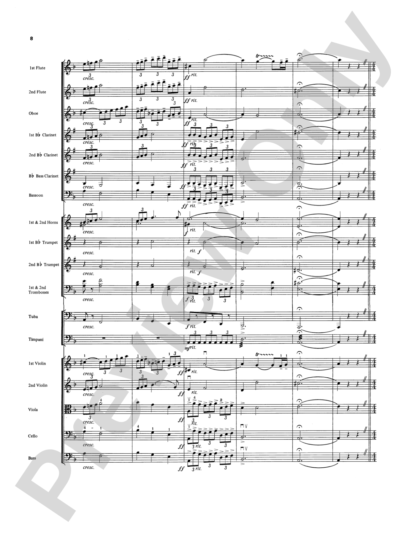 Overture in D minor (Concerto Grosso): Full Orchestra Conductor Score & Parts