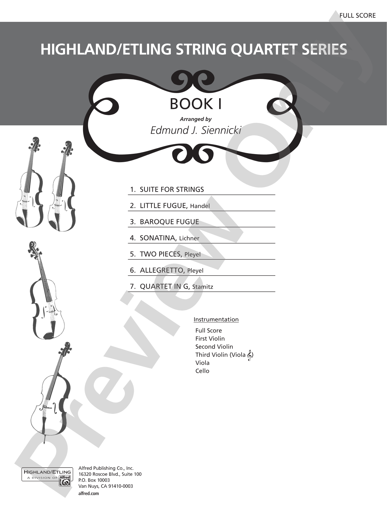 Highland/Etling String Quartet Series: Set 1: String Quartet