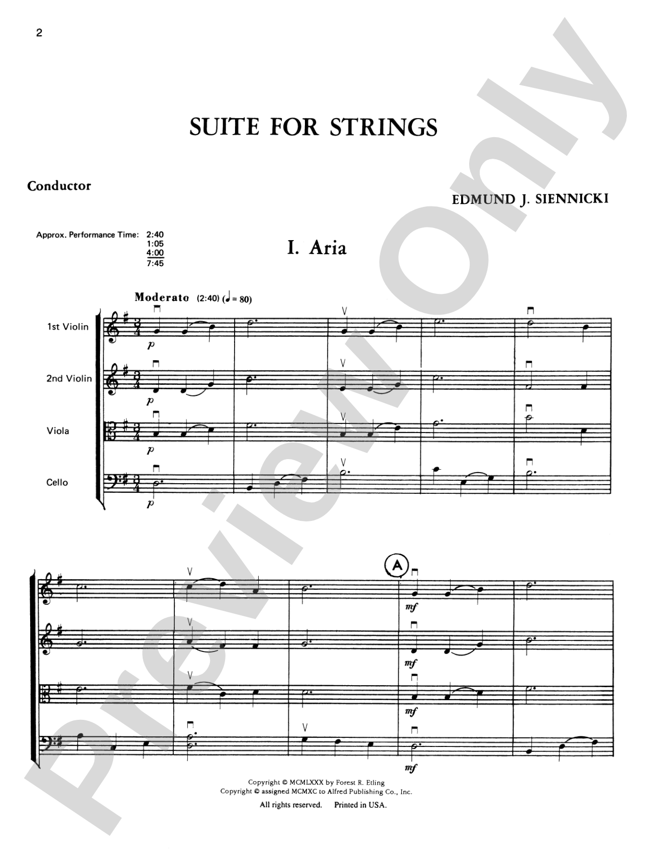 Highland/Etling String Quartet Series: Set 1: String Quartet