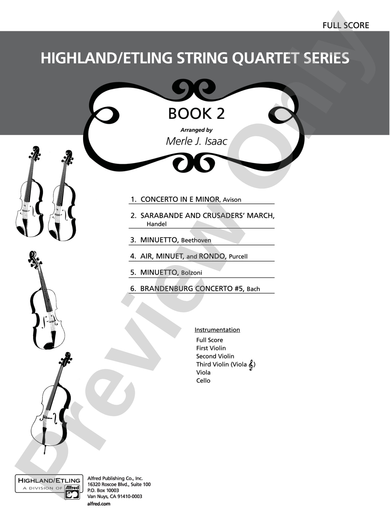 Highland/Etling String Quartet Series: Set 2: String Quartet Score & Parts
