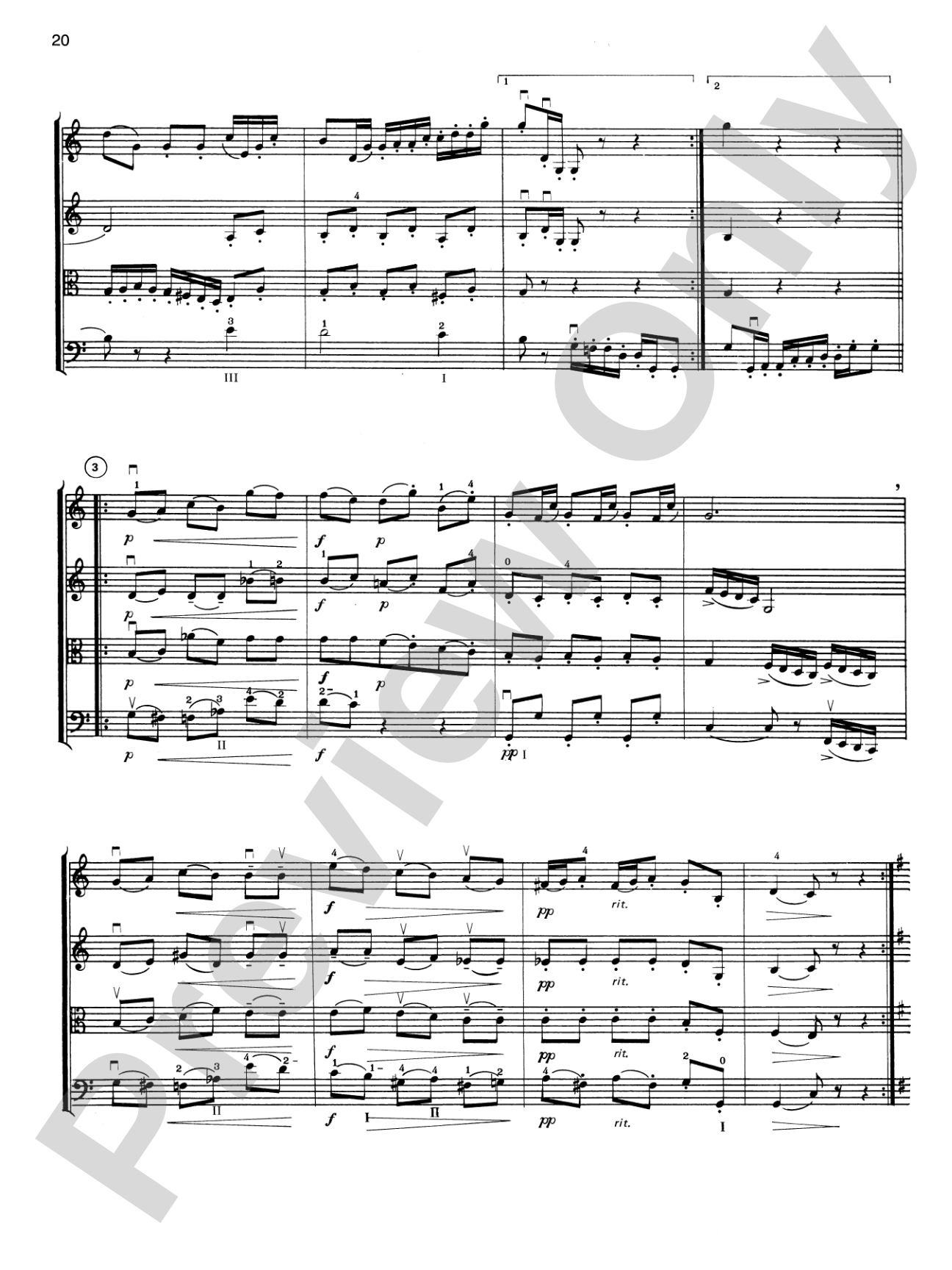 Highland/Etling String Quartet Series: Set 2: String Quartet Score & Parts