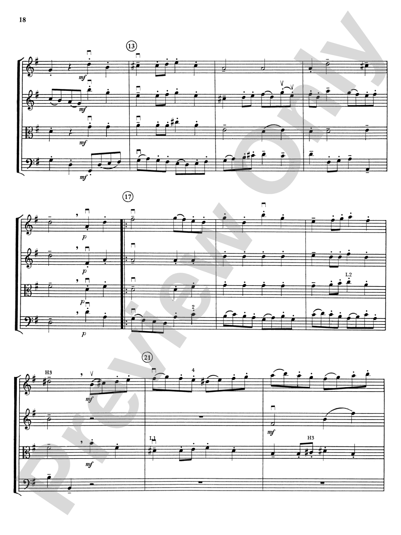 Highland/Etling String Quartet Series: Set 3: String Quartet Score & Parts