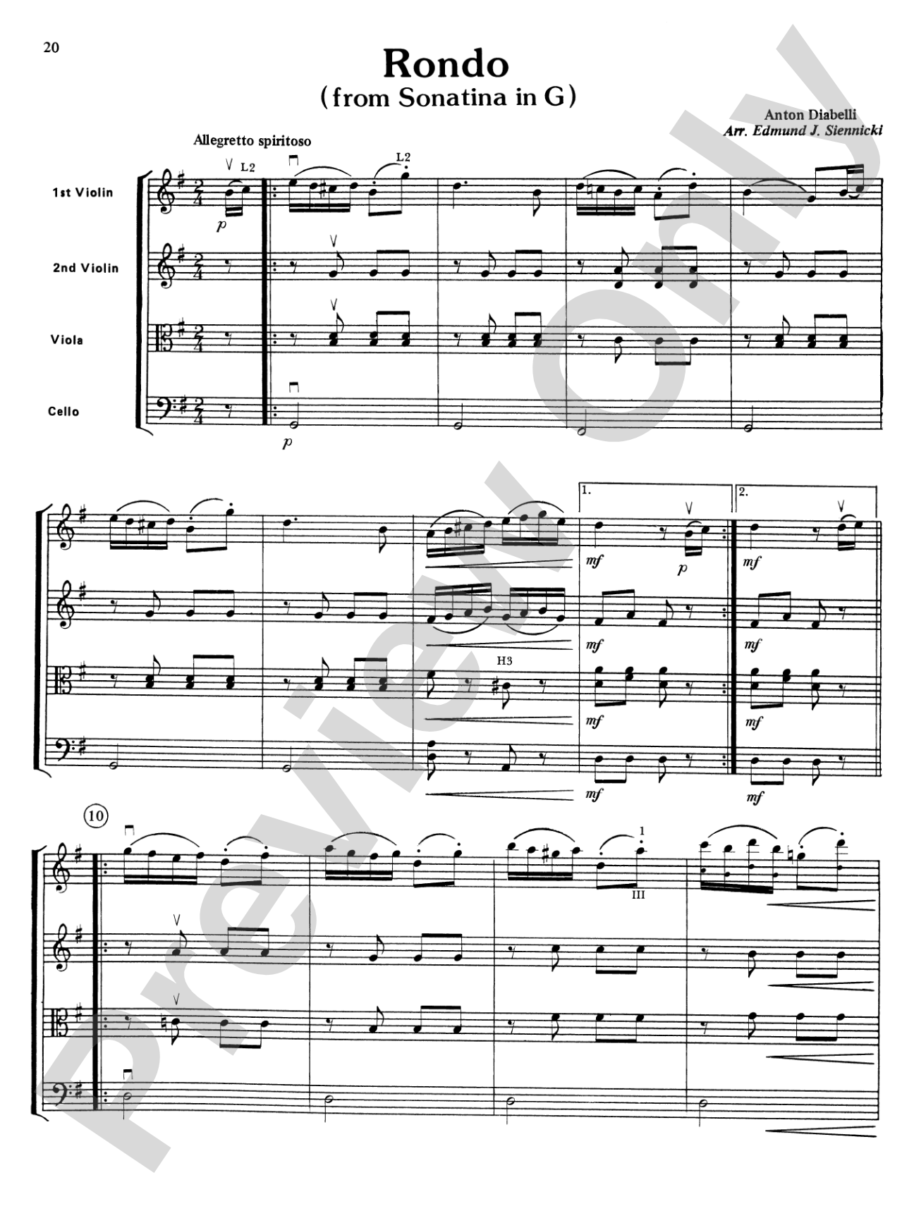 Highland/Etling String Quartet Series: Set 3: String Quartet Score & Parts