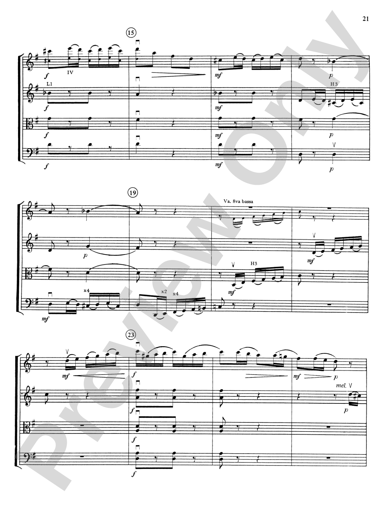 Highland/Etling String Quartet Series: Set 3: String Quartet Score & Parts