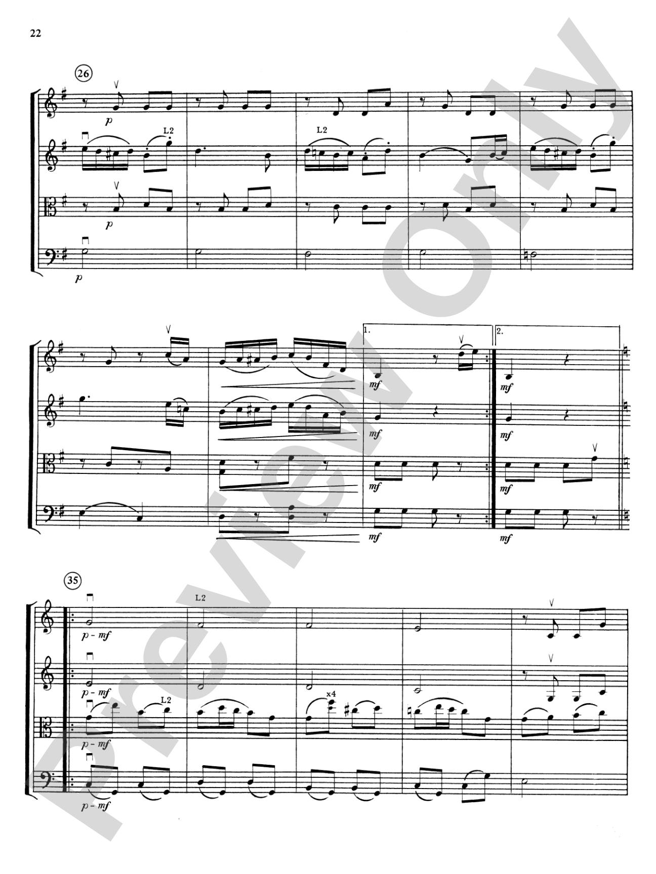 Highland/Etling String Quartet Series: Set 3: String Quartet Score & Parts