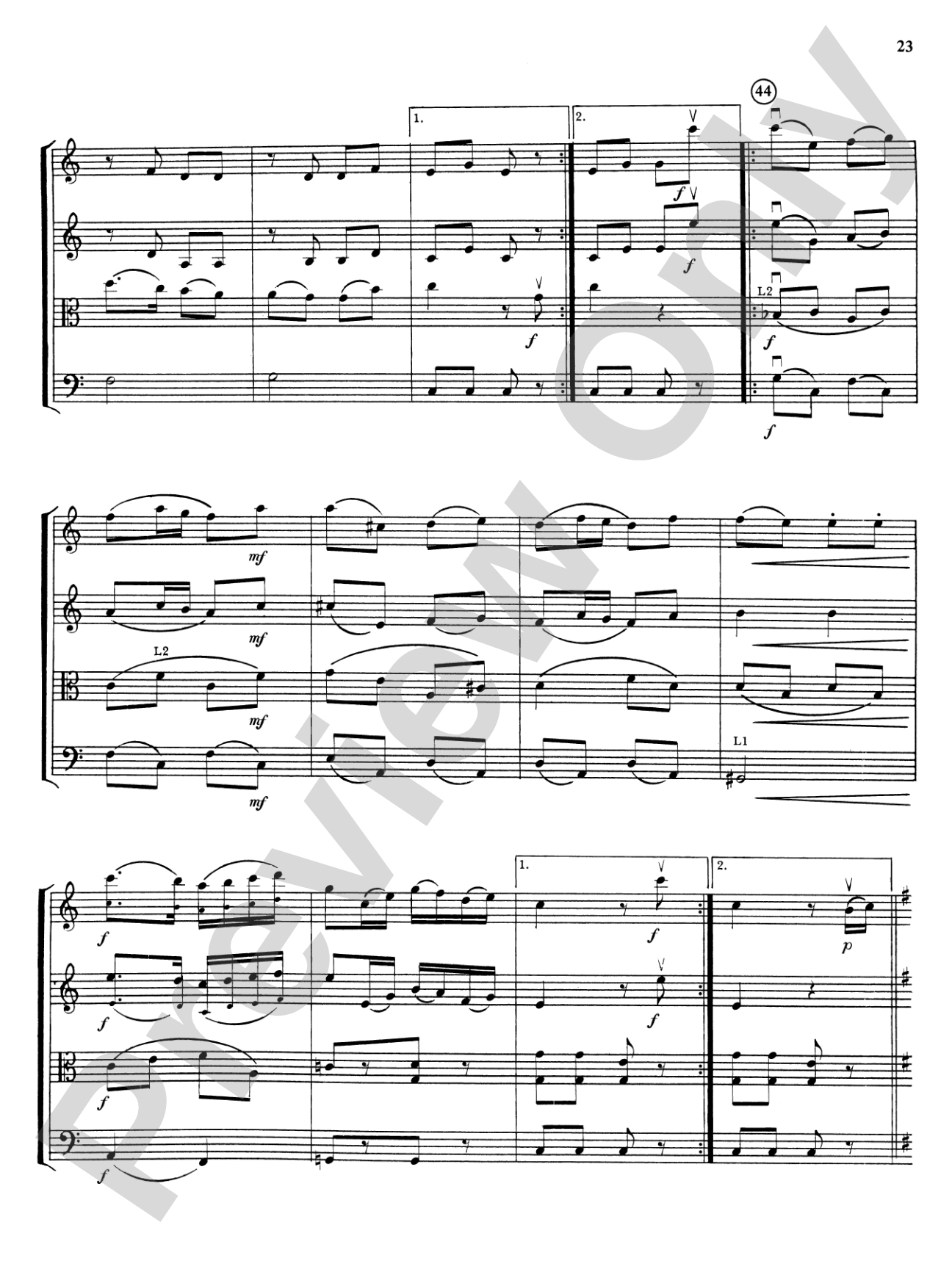 Highland/Etling String Quartet Series: Set 3: String Quartet Score & Parts