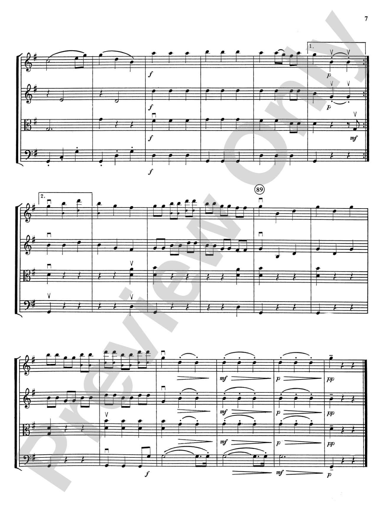 Highland/Etling String Quartet Series: Set 3: String Quartet Score & Parts
