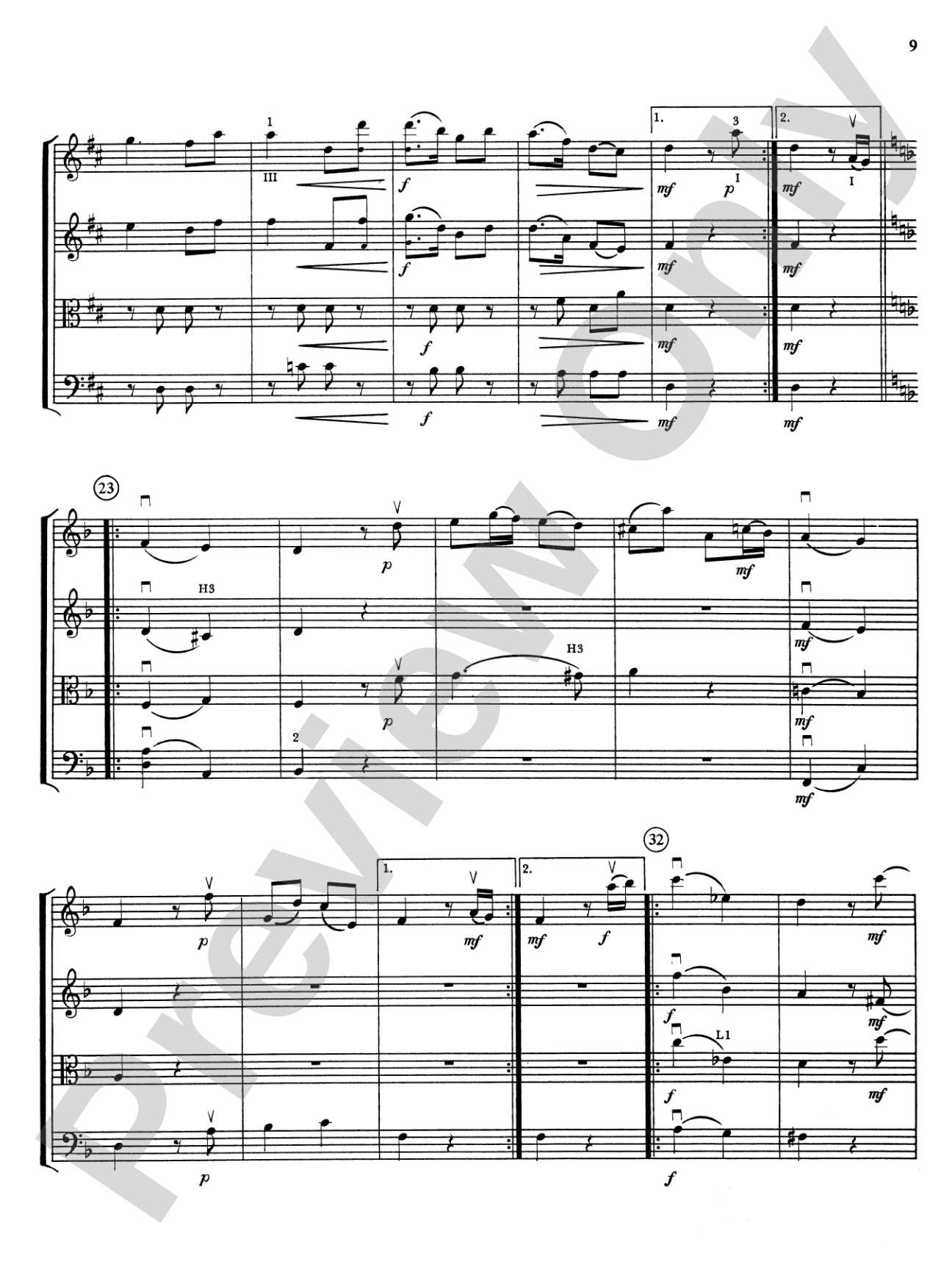 Highland/Etling String Quartet Series: Set 3: String Quartet Score & Parts