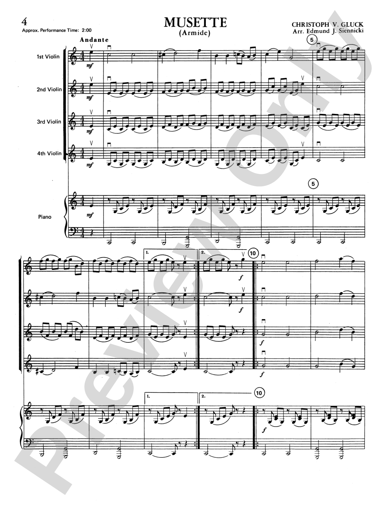 Highland/Etling Violin Quartet Series: Set 1: Violin