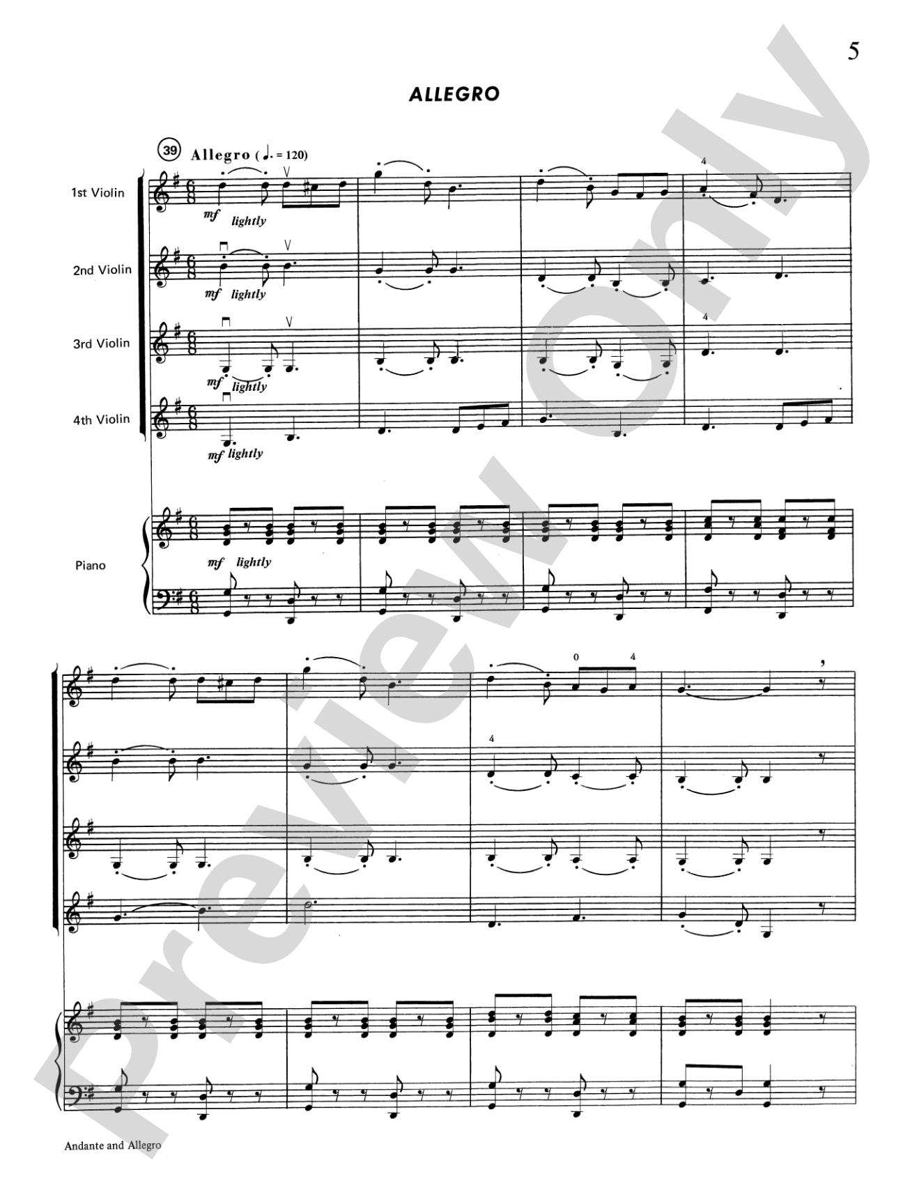 Highland/Etling Violin Quartet Series: Set 2: Violin