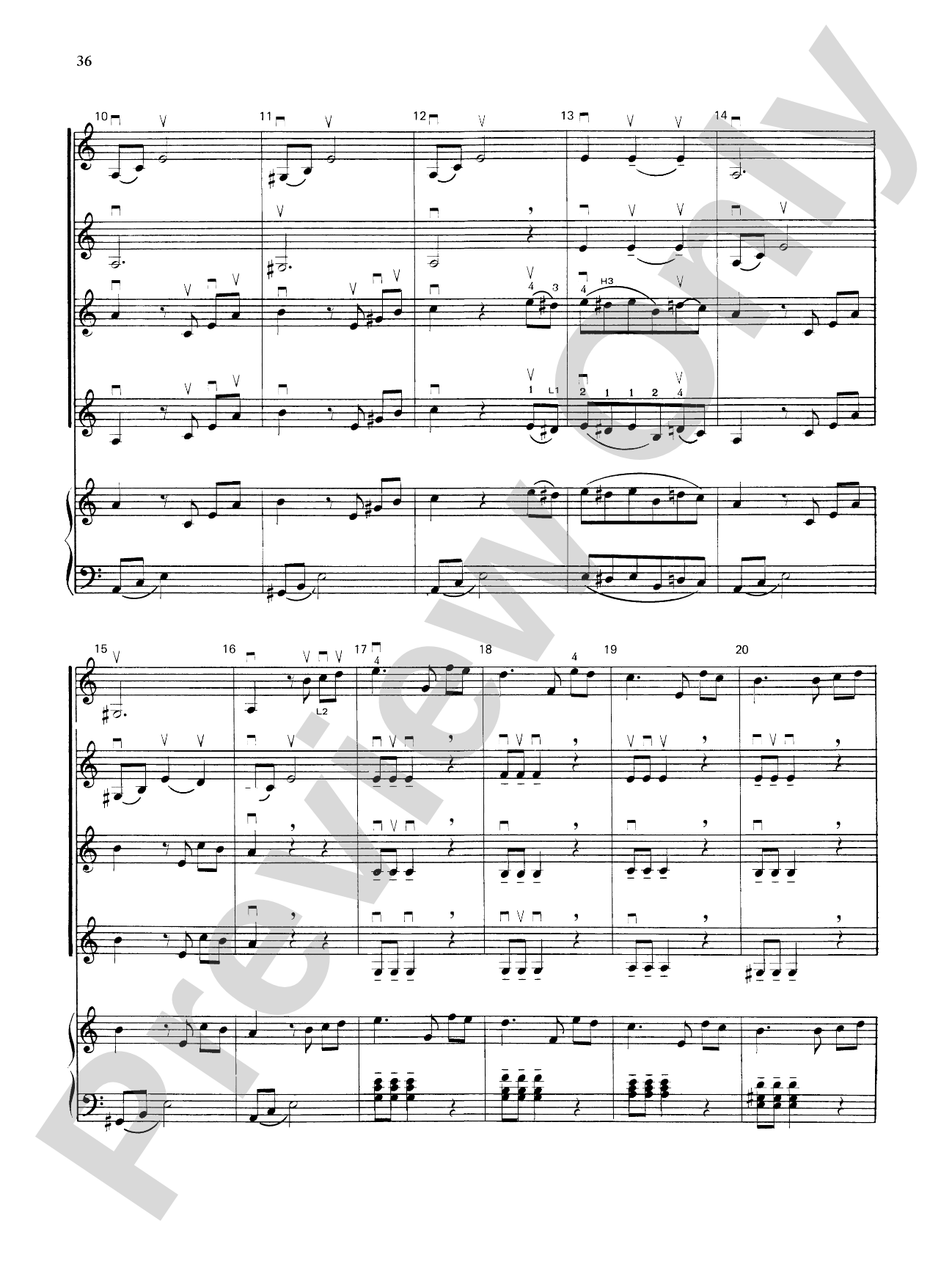 Highland/Etling Violin Quartet Series: Set 3: Violin