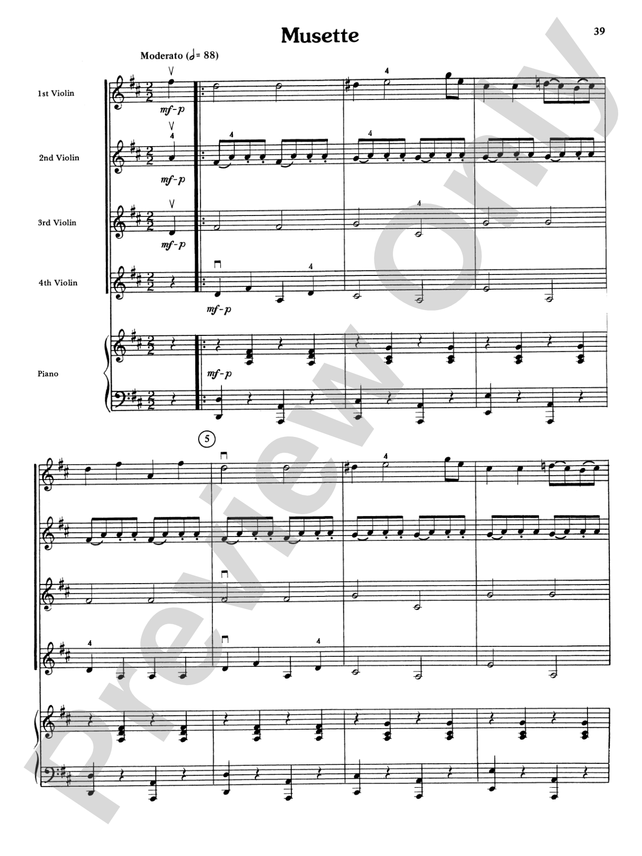 Highland/Etling Violin Quartet Series: Set 5: Violin