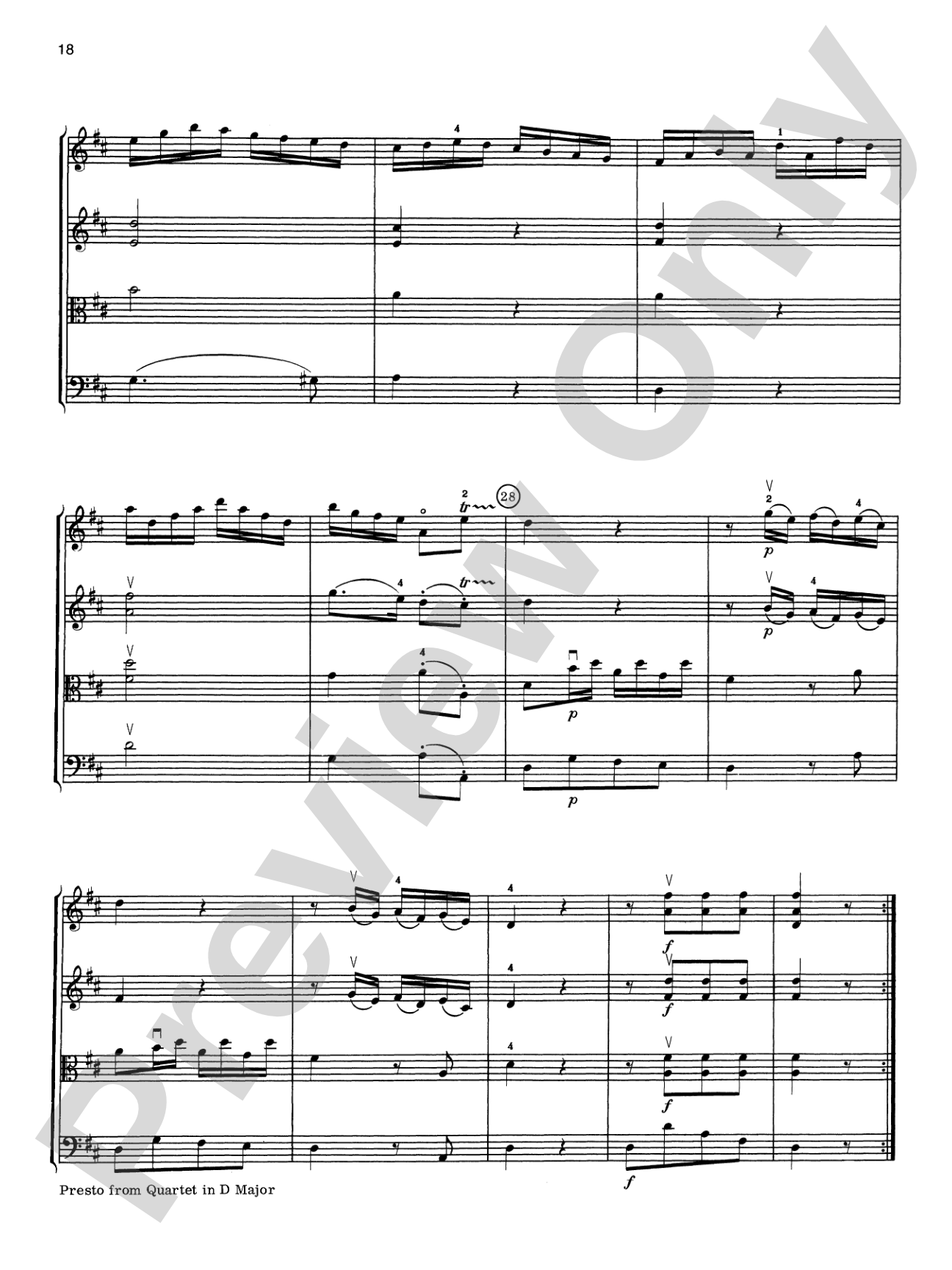 Haydn String Quartets: String Quartet