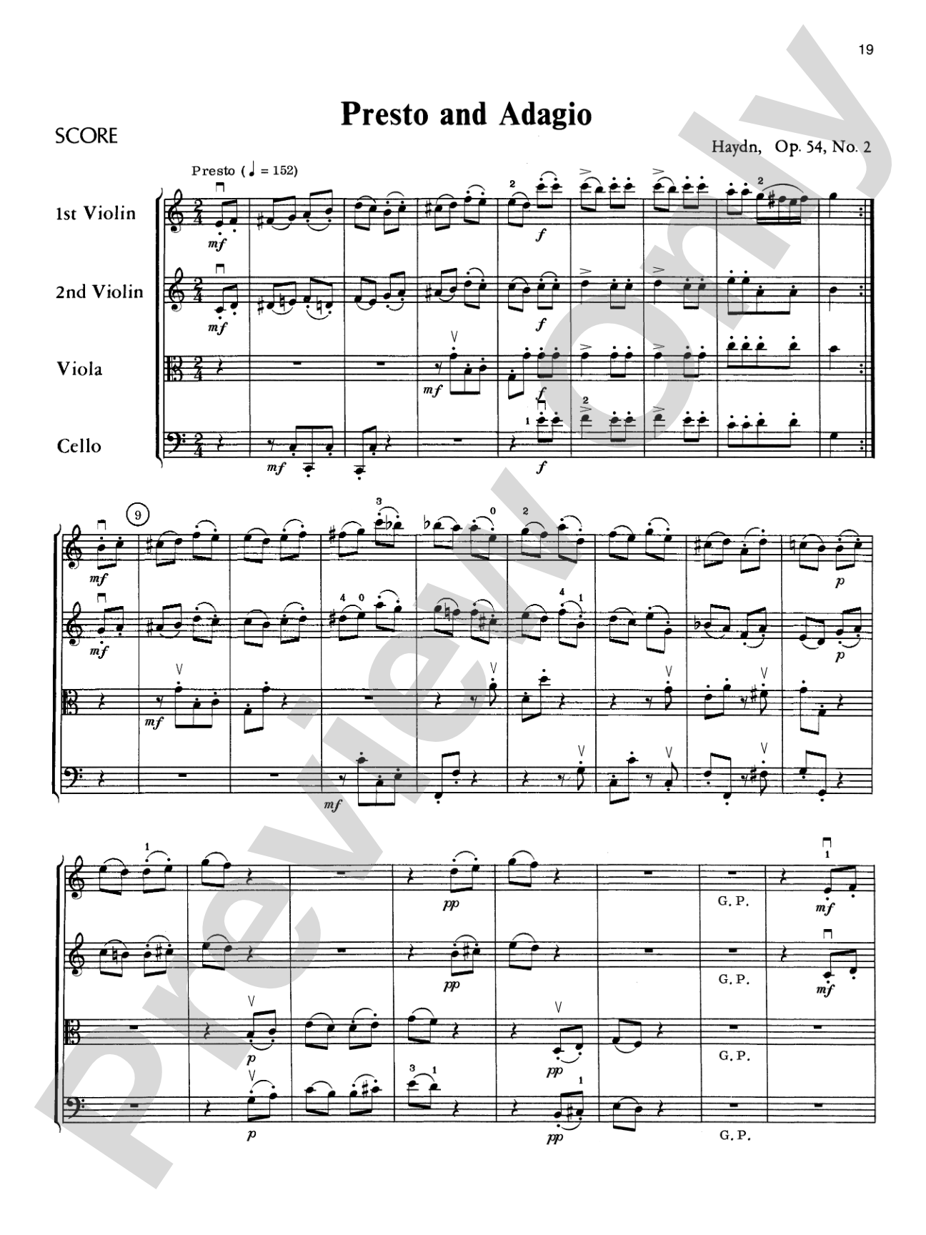 Haydn String Quartets: String Quartet