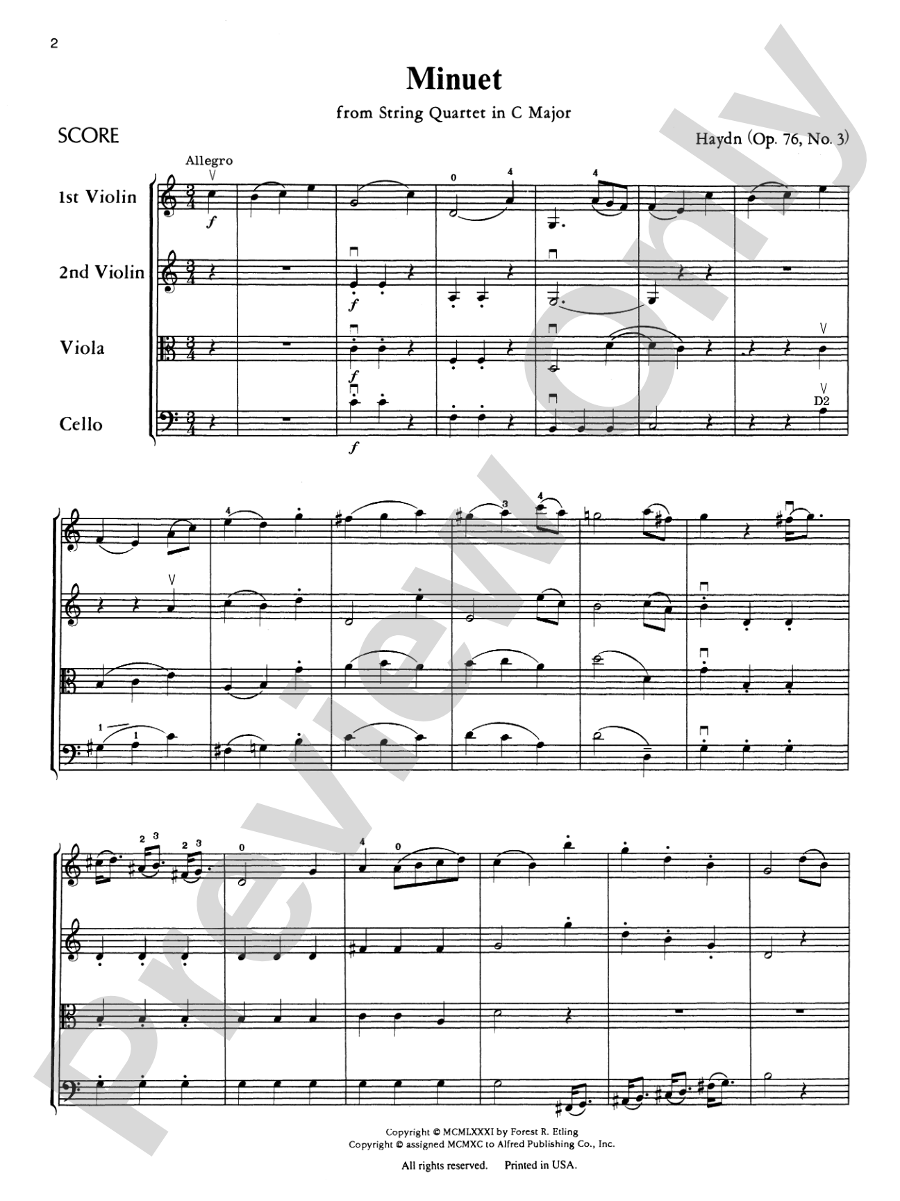 Haydn String Quartets: String Quartet