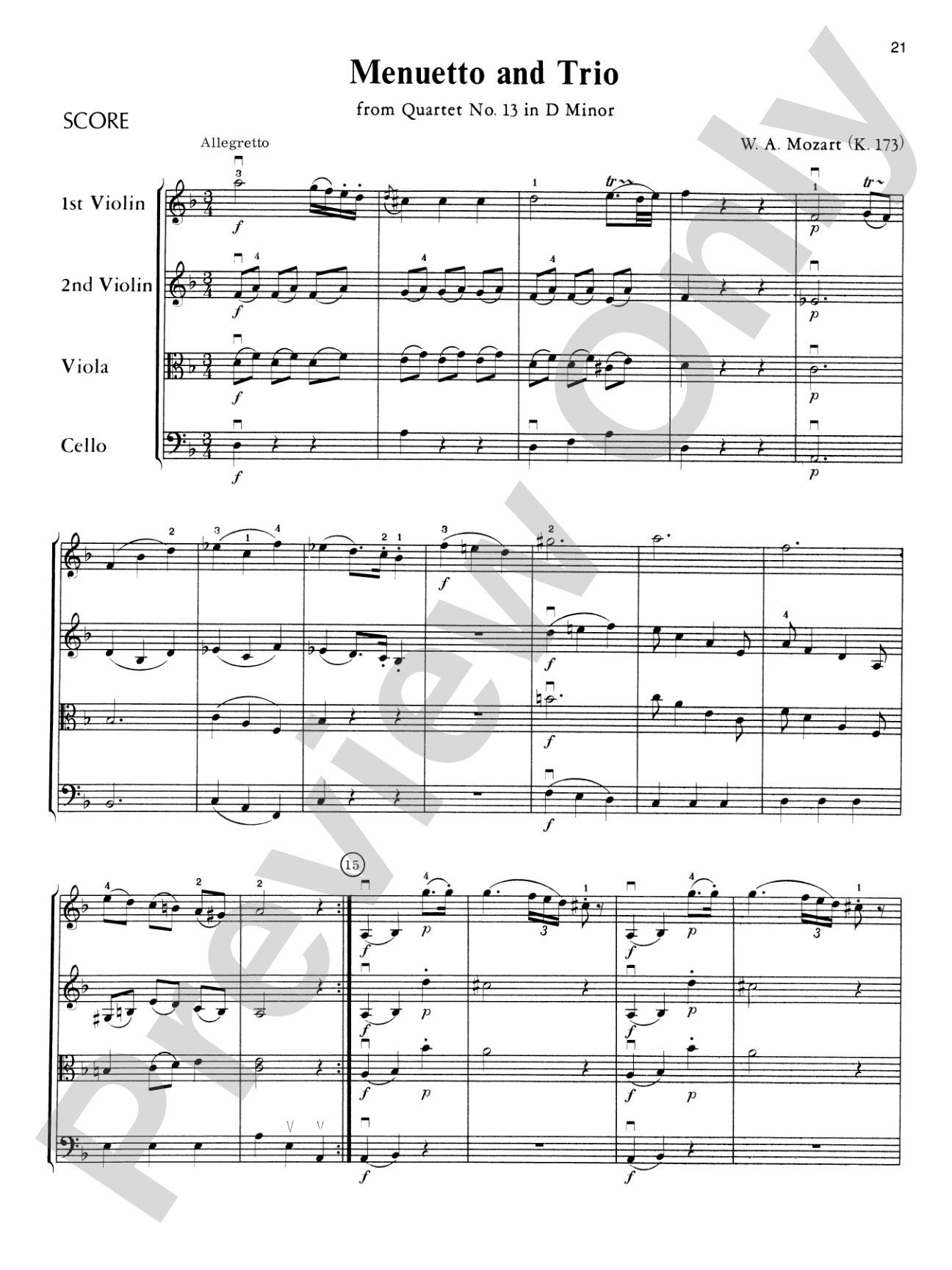 Mozart String Quartets: String Quartet