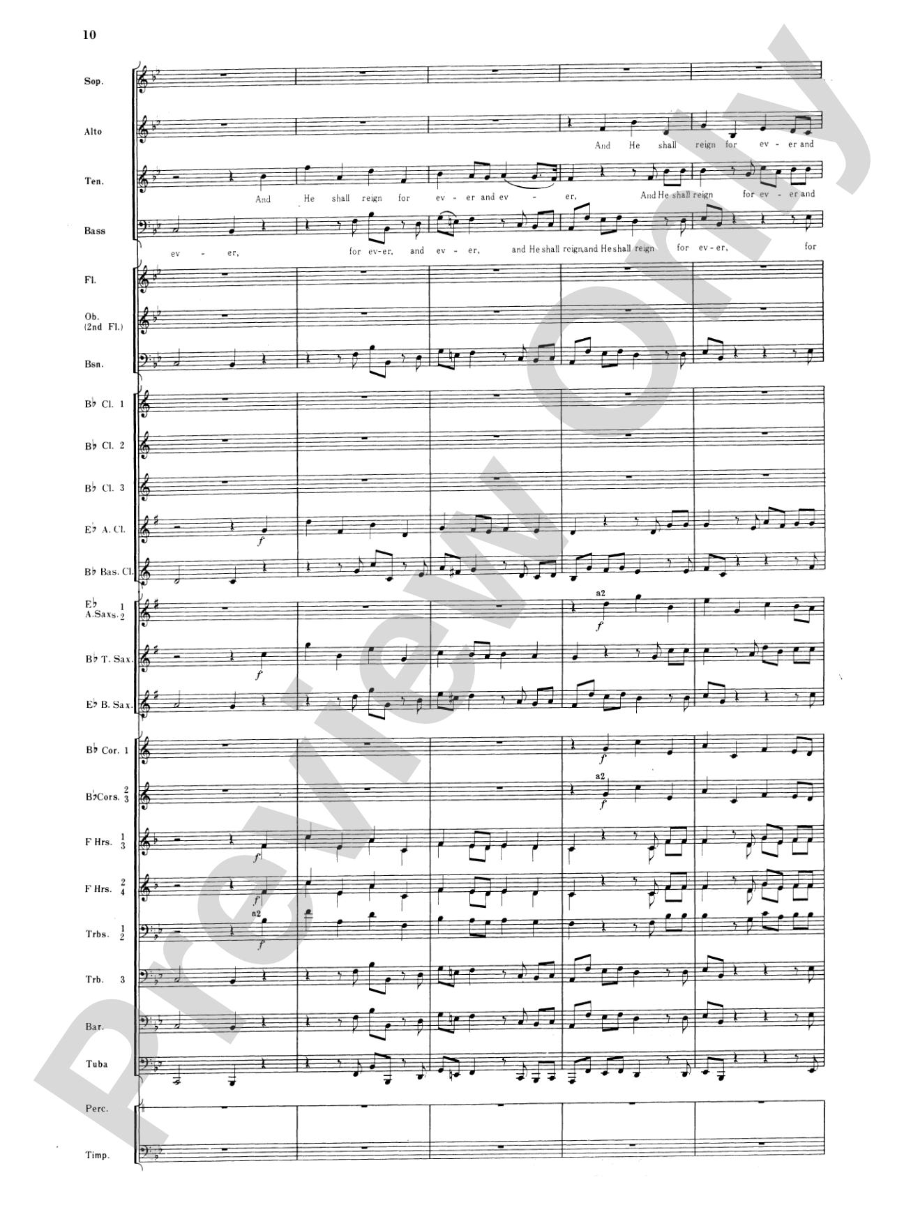 Hallelujah Chorus: Concert Band Conductor Score & Parts