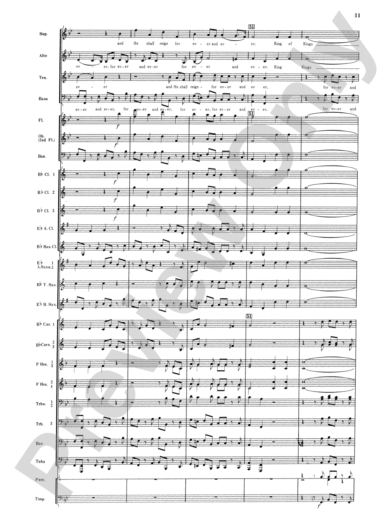 Hallelujah Chorus: Concert Band Conductor Score & Parts