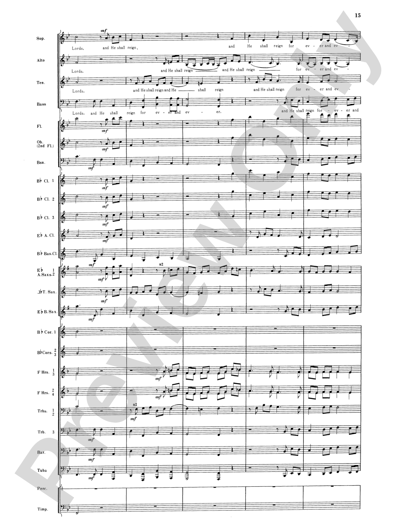 Hallelujah Chorus: Concert Band Conductor Score & Parts