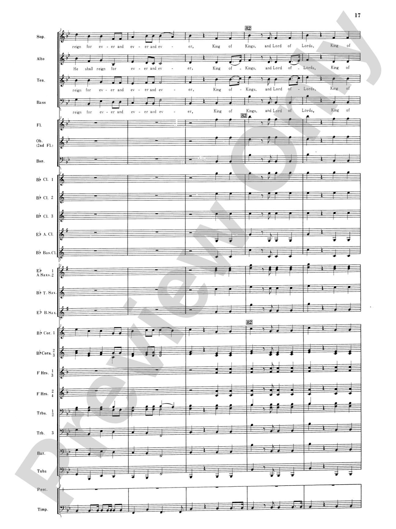 Hallelujah Chorus: Concert Band Conductor Score & Parts